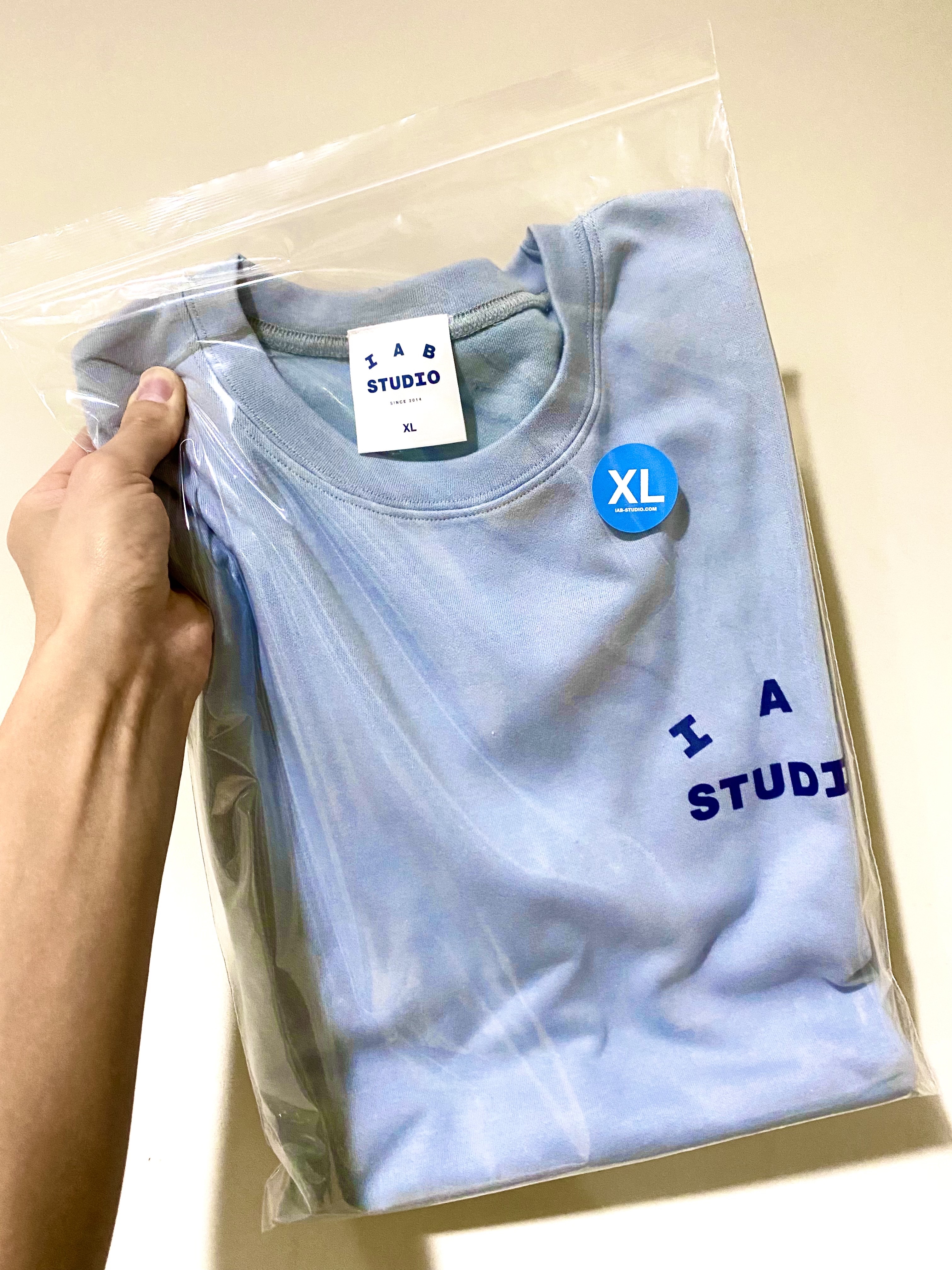 IAB Studio T-Shirt Ash Blue - 21SS 착용 스타일