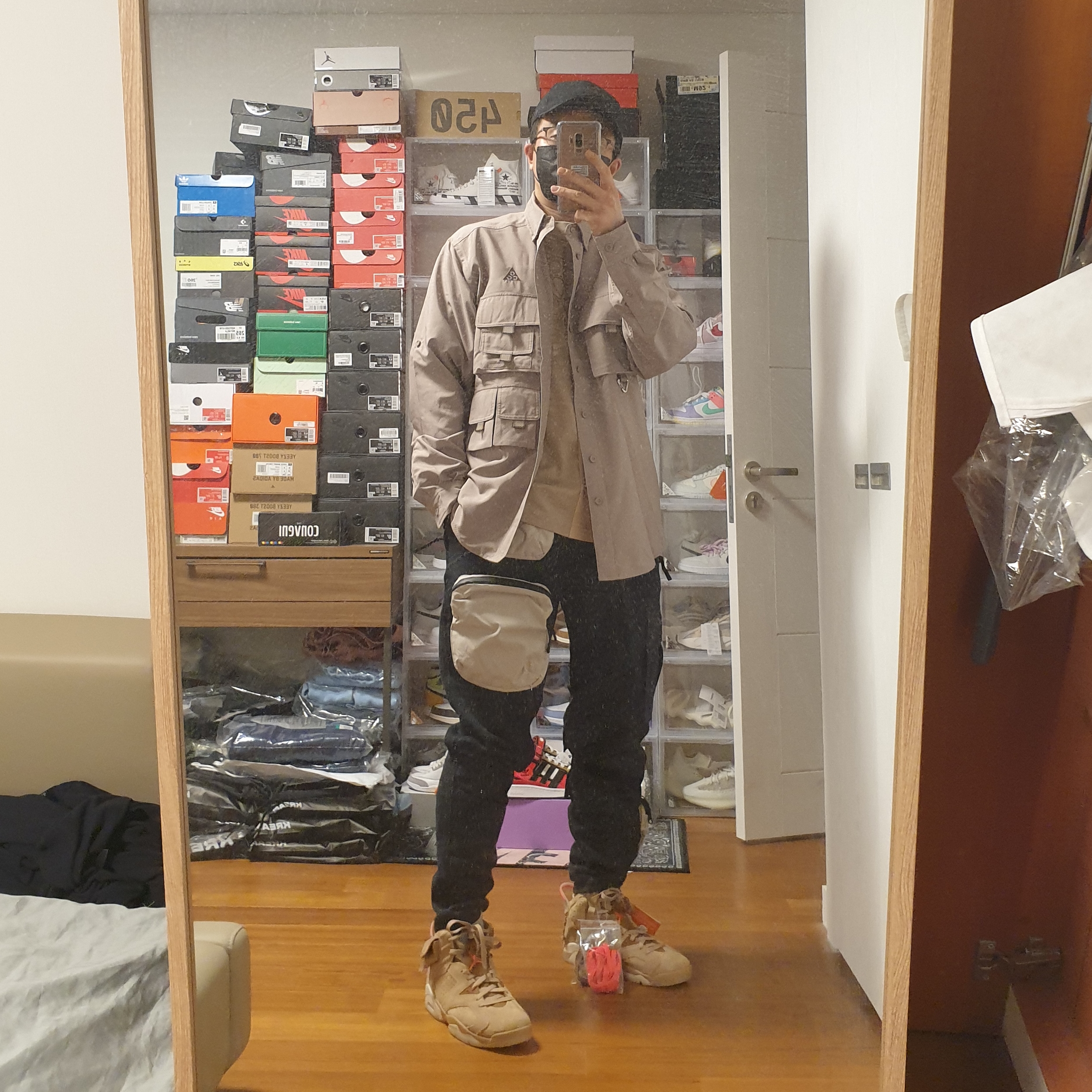 Nike x Drake Nocta NRG AU L91 Cap, Jordan 6 x Travis Scott Retro SP British Khaki 착용 스타일 - 1