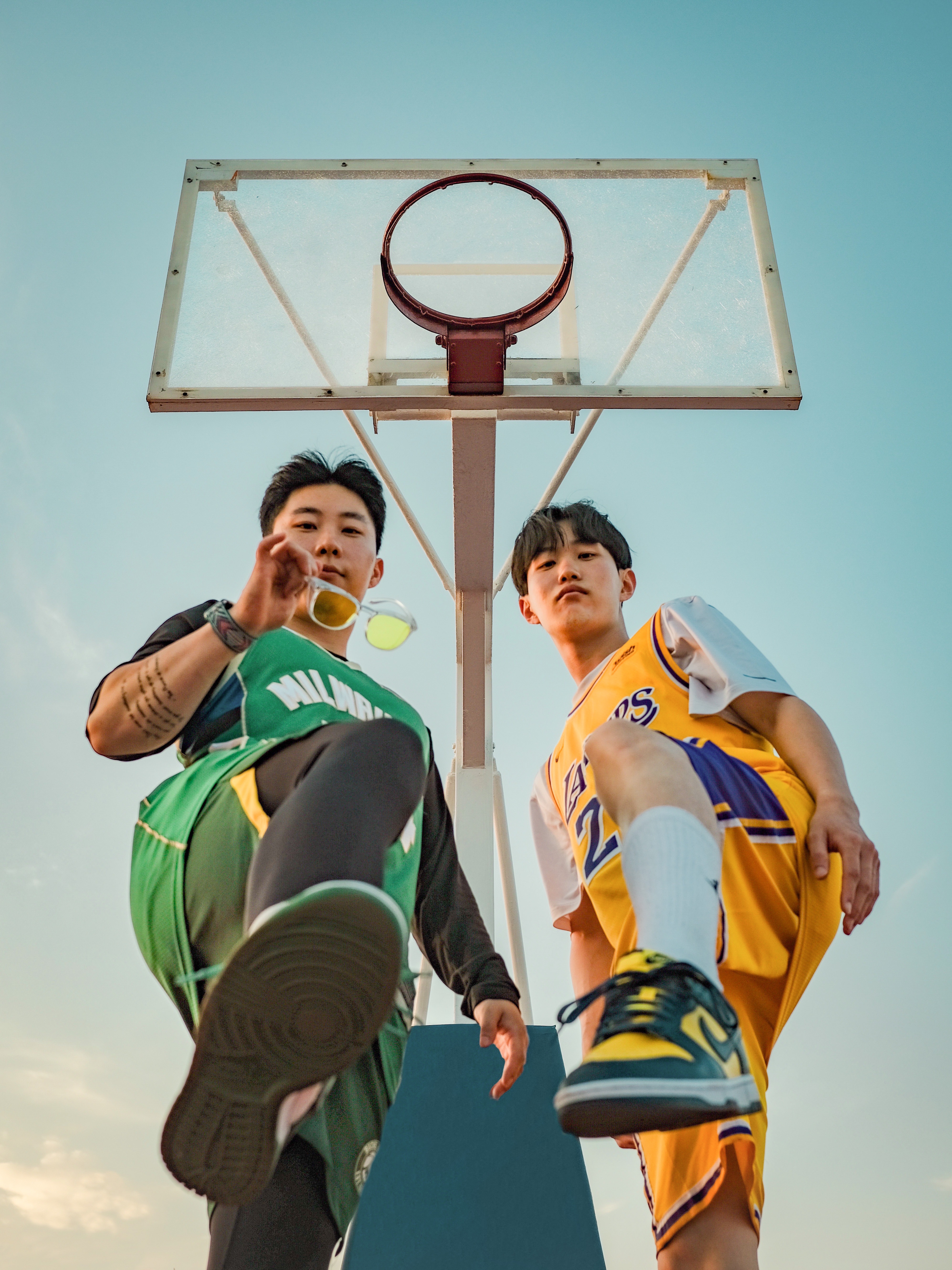 Nike Dunk Low Retro Varsity Maize, Nike Dunk Low Retro Varsity Green 착용 스타일