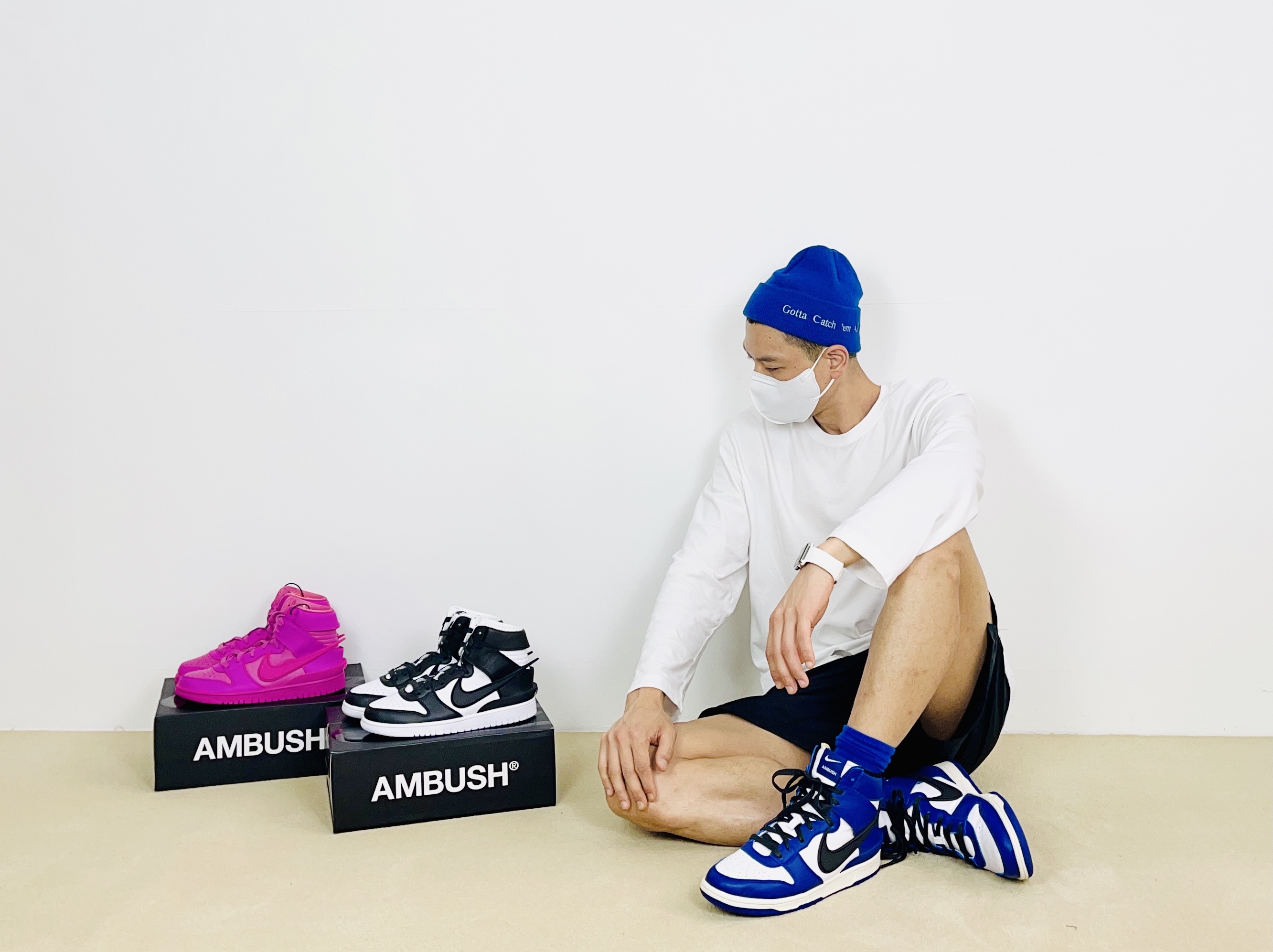 Nike x Ambush Dunk High Cosmic Fuchsia, Nike x Ambush Dunk High Black 착용 스타일 - 2