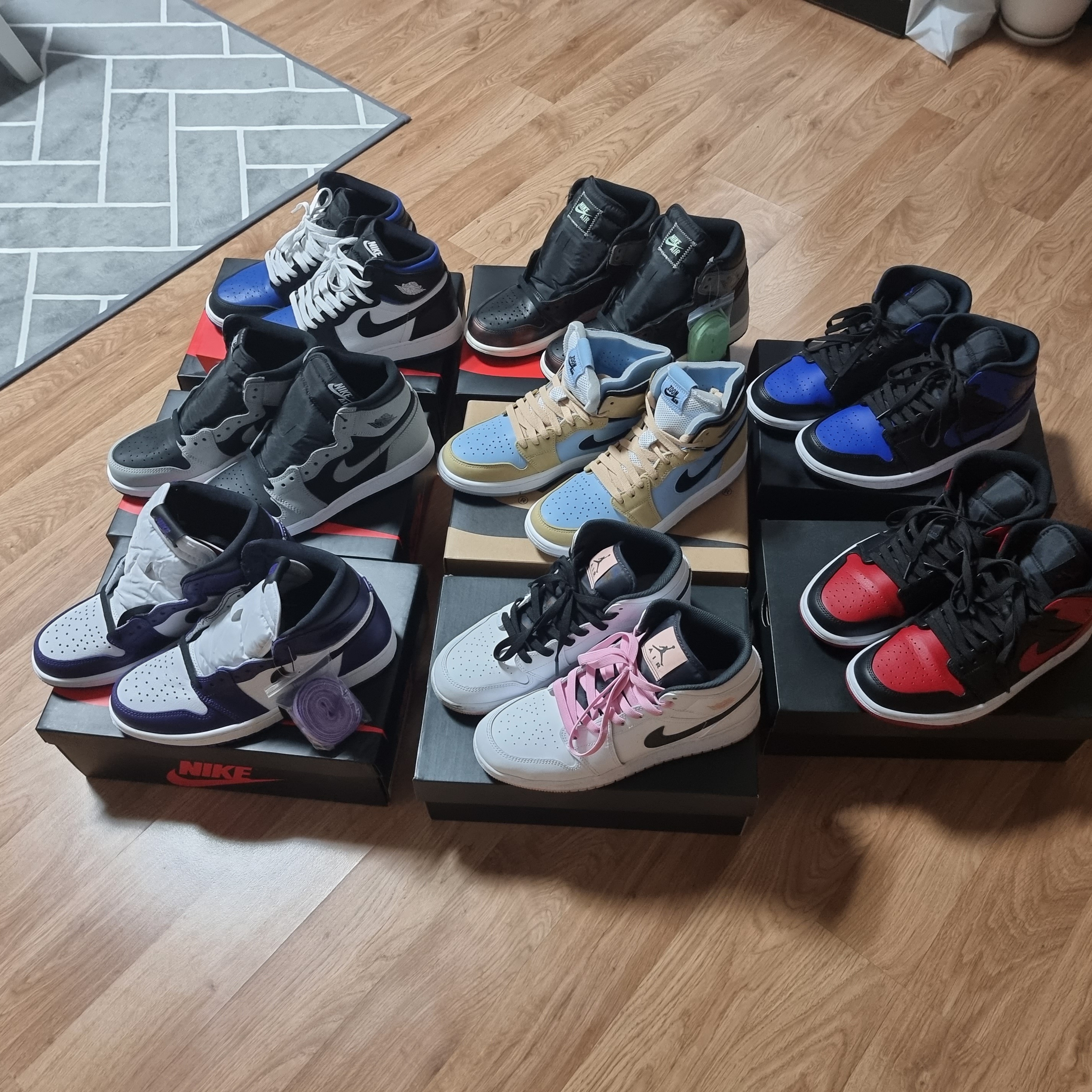 Jordan 1 Retro High OG Court Purple 2020, (GS) Jordan 1 Retro High OG Shadow 2.0 착용 스타일 - 1