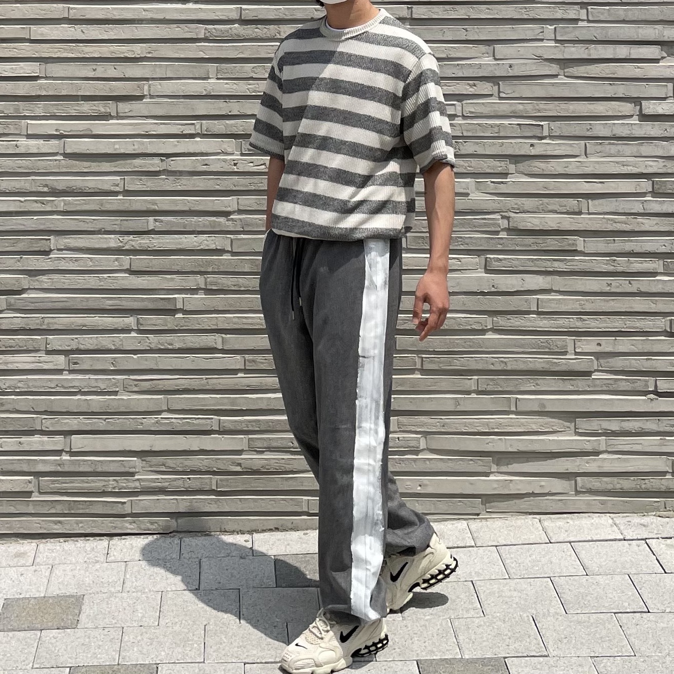 Nike x Stussy Air Zoom Spiridon Cage 2 Fossil 착용 스타일