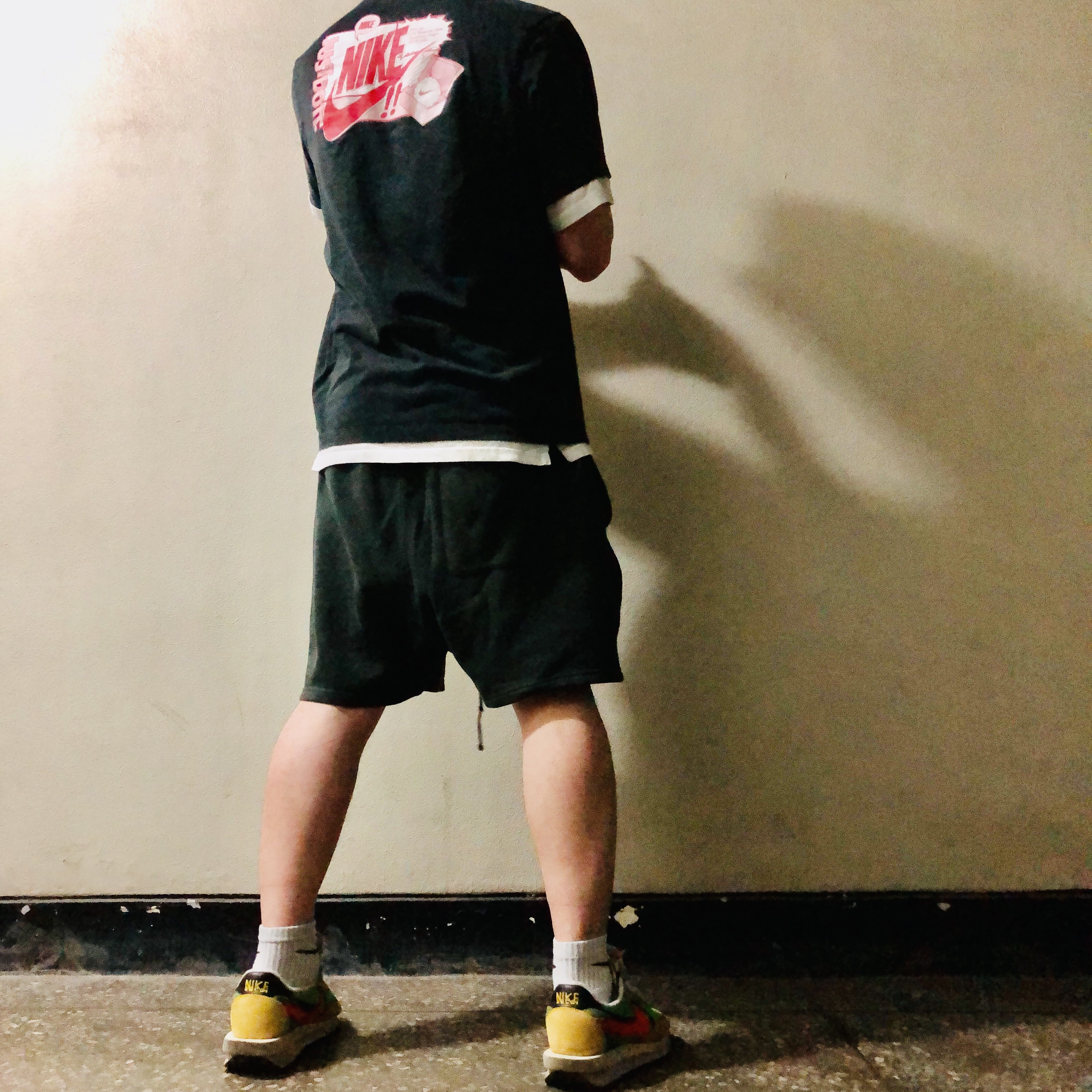 Nike x Sacai LDWaffle Green Multi 착용 스타일