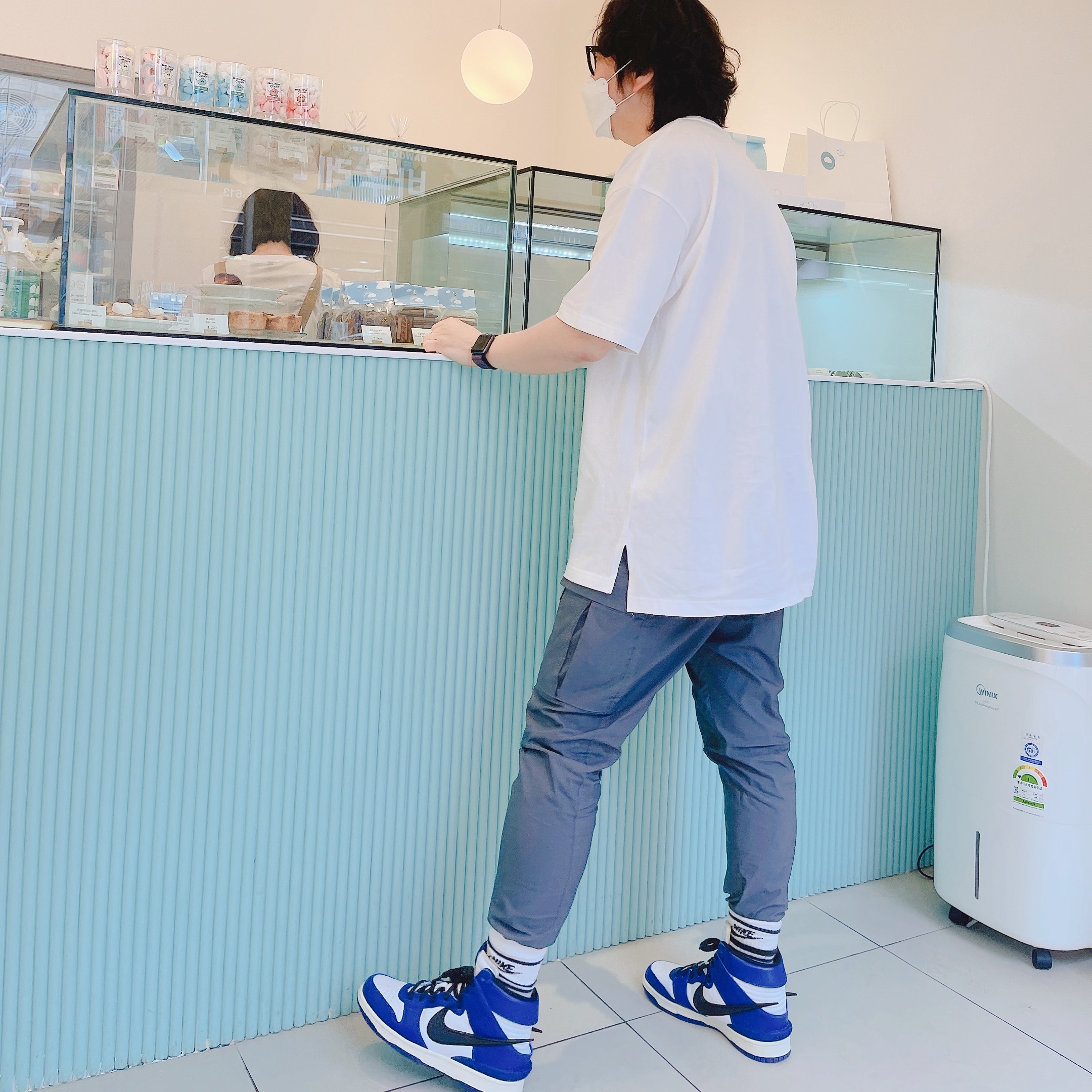 Nike x Ambush Dunk High Deep Royal Blue 착용 스타일