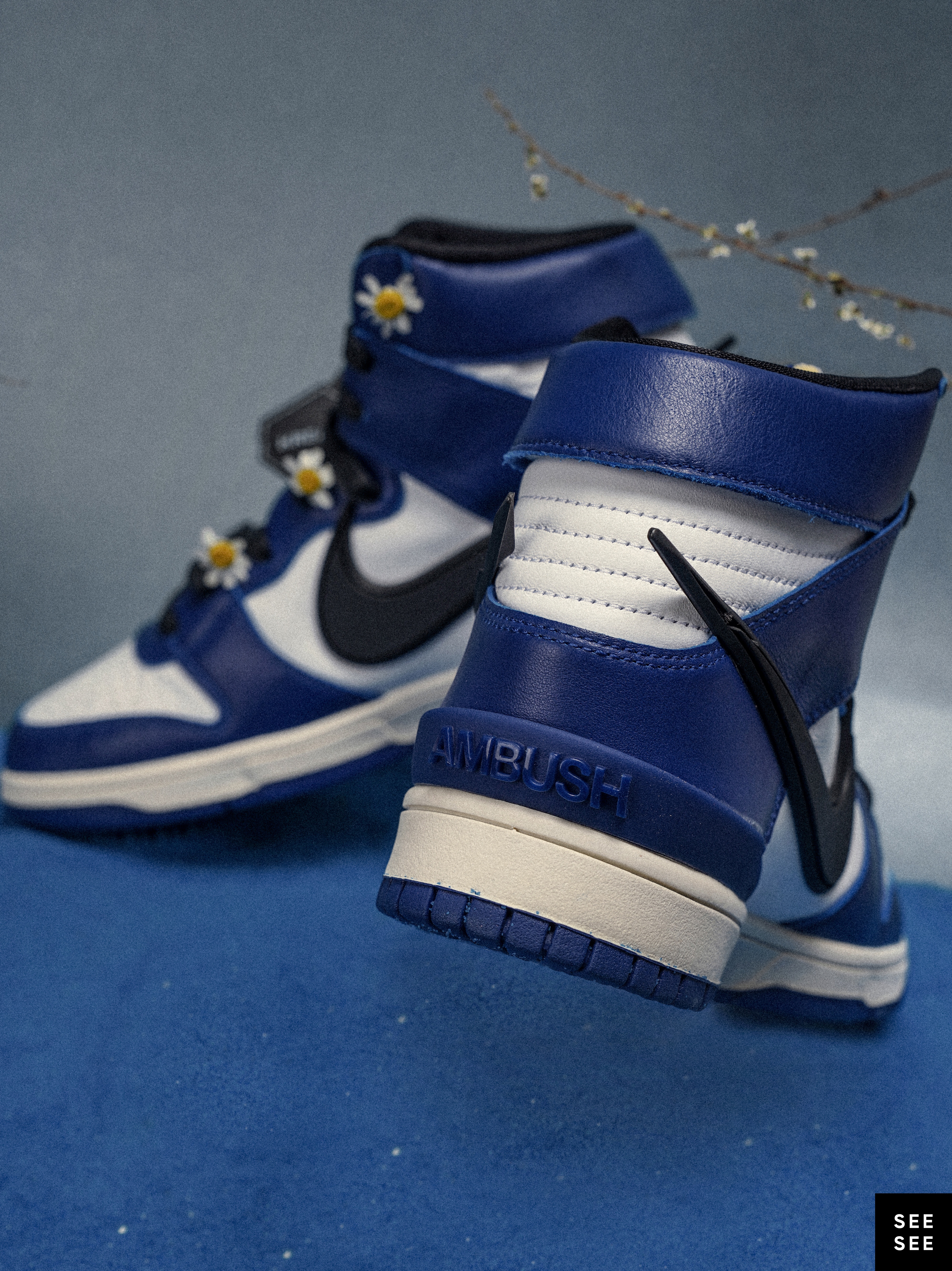 Nike x Ambush Dunk High Deep Royal Blue 착용 스타일 - 2