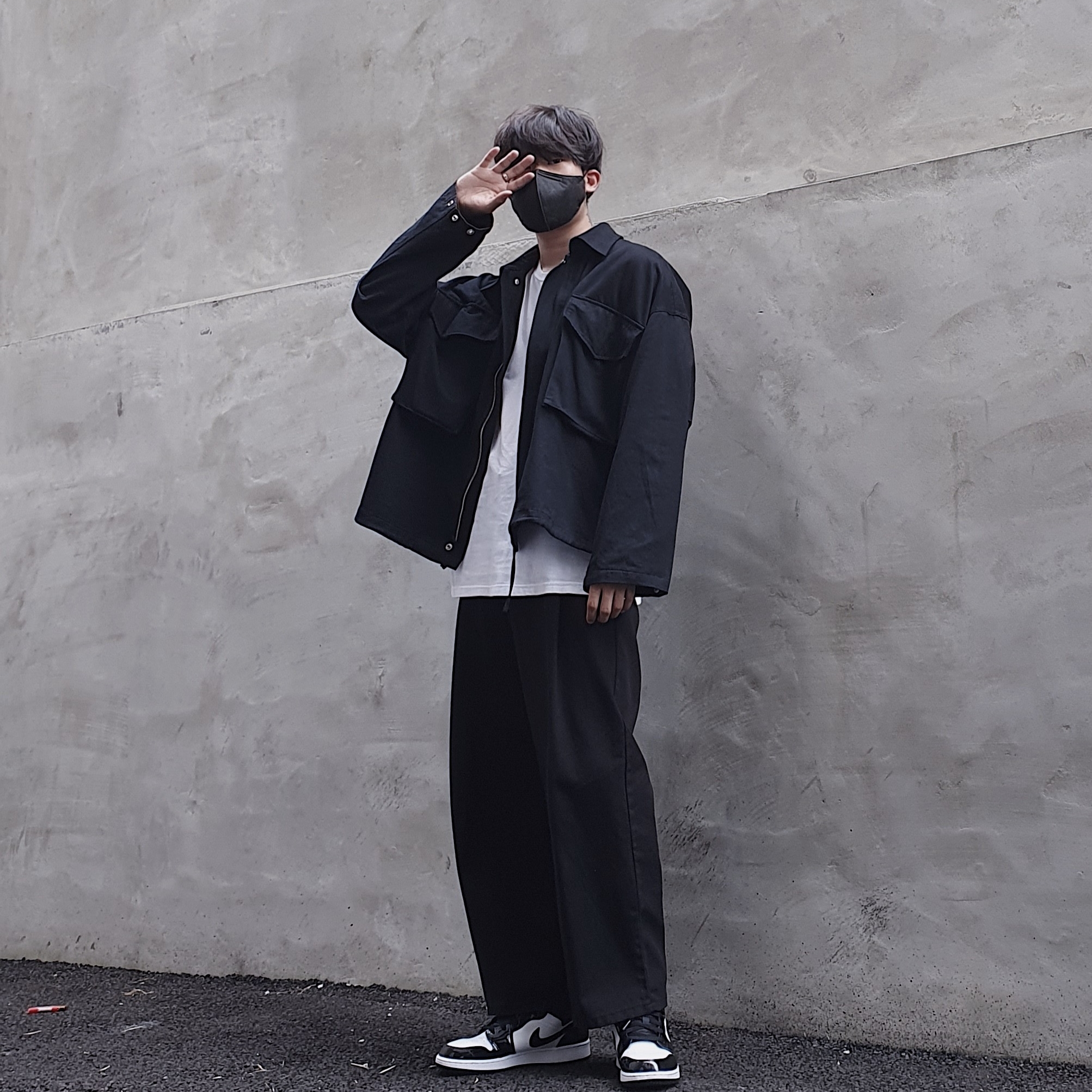 Jordan 1 Mid SE ASW Black 착용 스타일 - 1