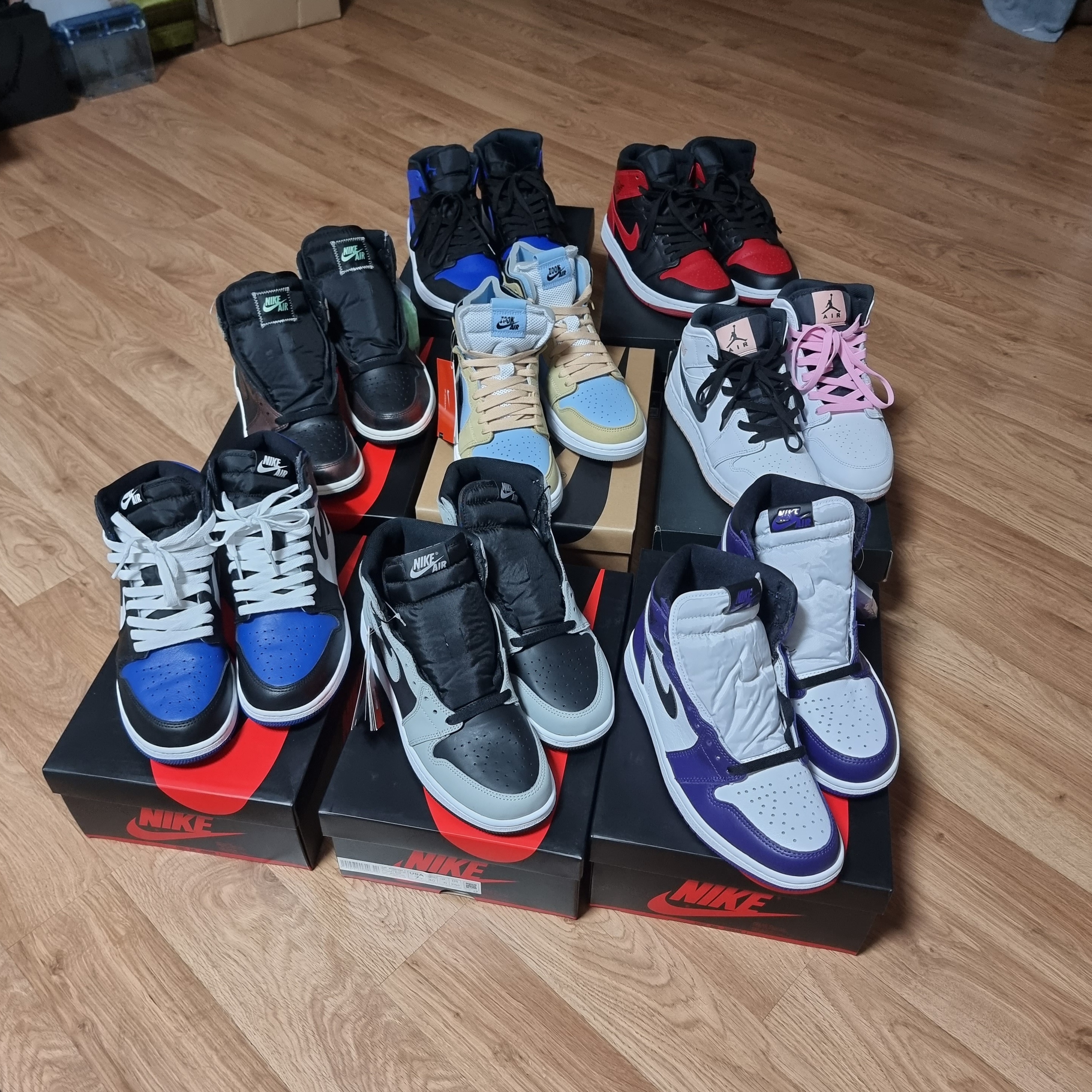 Jordan 1 Retro High OG Court Purple 2020, (GS) Jordan 1 Retro High OG Shadow 2.0 착용 스타일 - 2