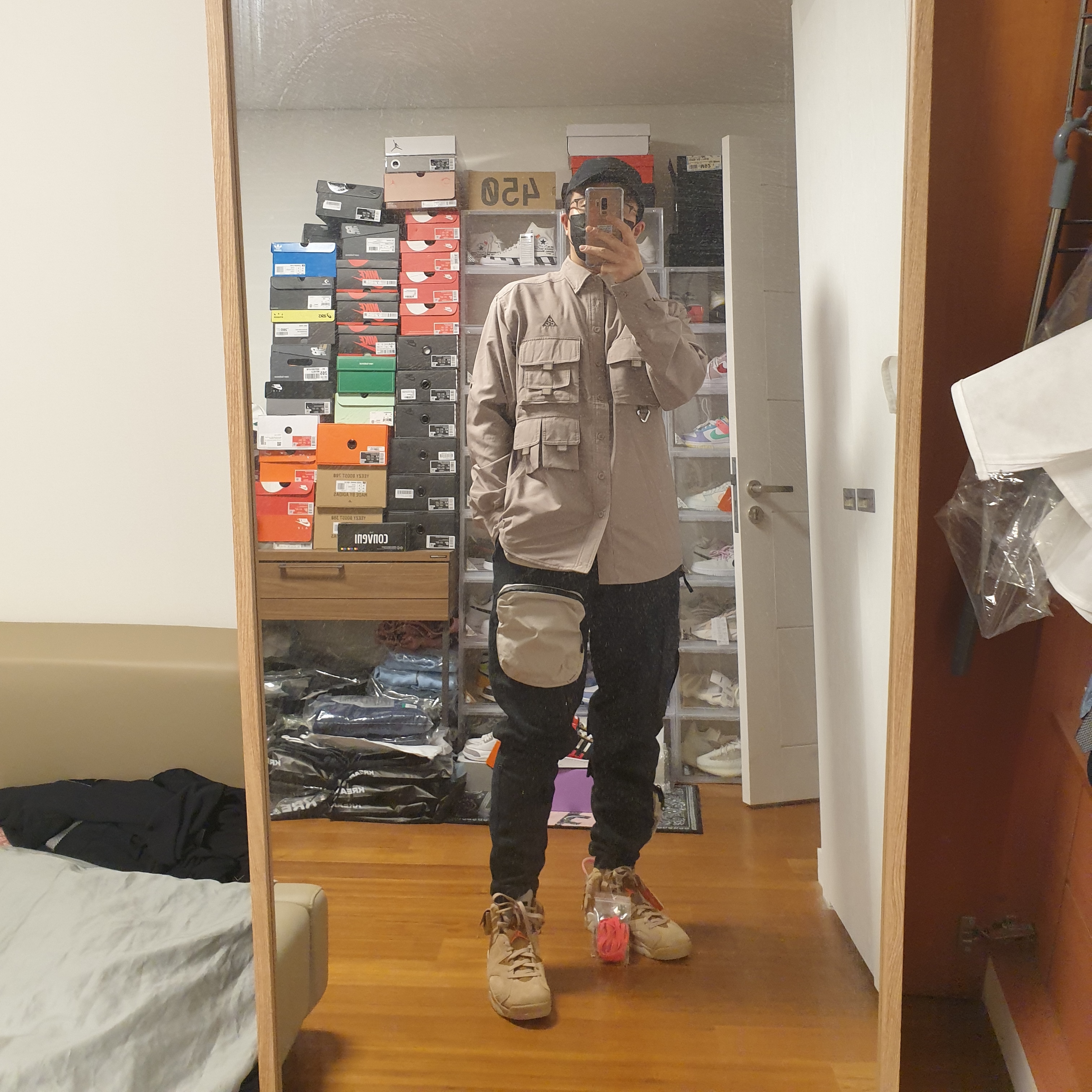 Nike x Drake Nocta NRG AU L91 Cap, Jordan 6 x Travis Scott Retro SP British Khaki 착용 스타일 - 4