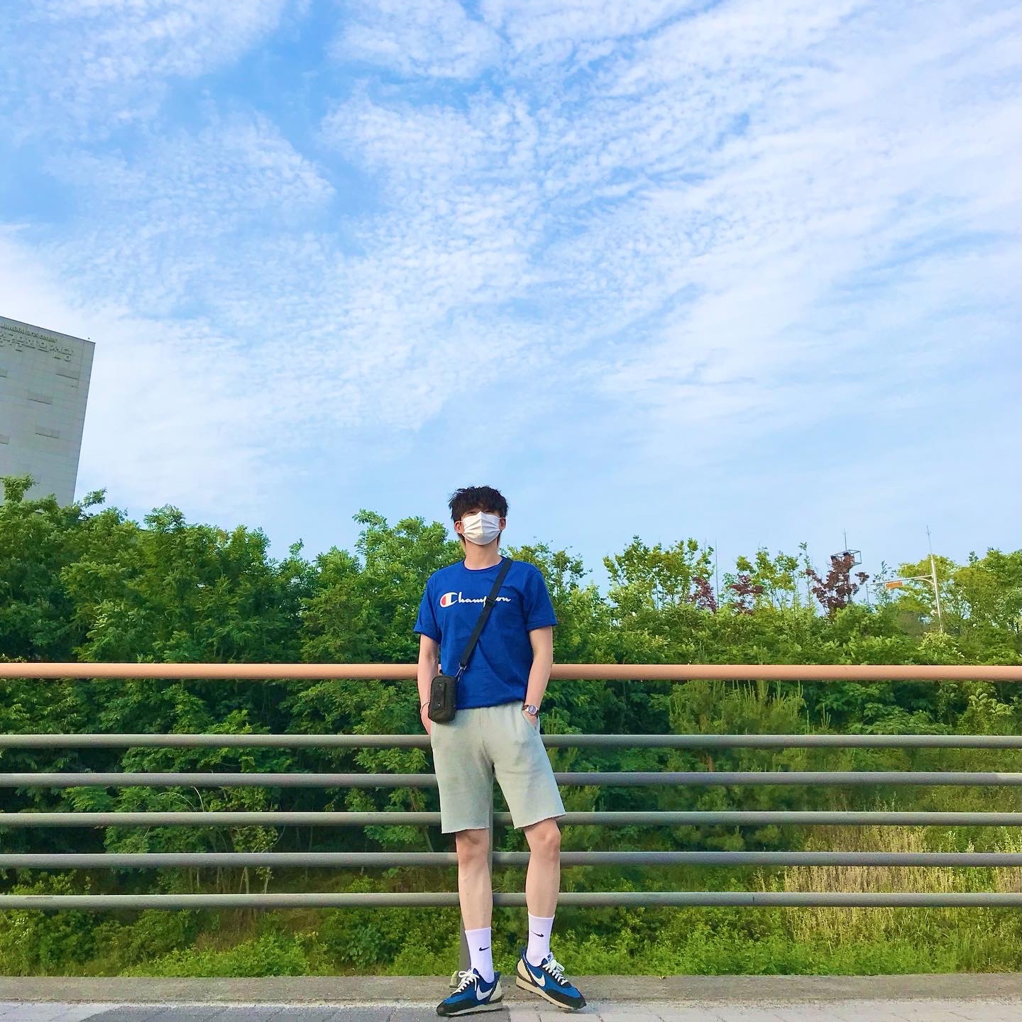 Nike x Undercover Daybreak Blue Jay 착용 스타일 - 1