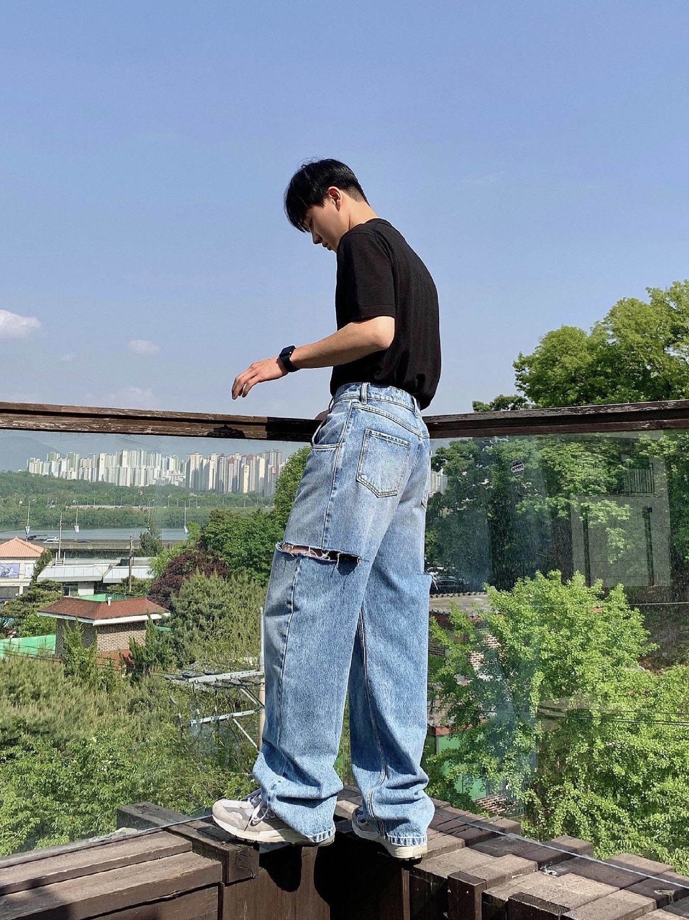 New Balance 992 Made in USA Grey - D Standard 착용 스타일 - 2