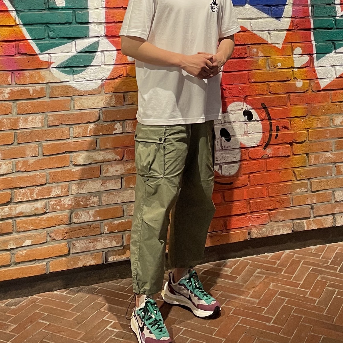 Nike x Sacai VaporWaffle String & Black Villain Red 착용 스타일