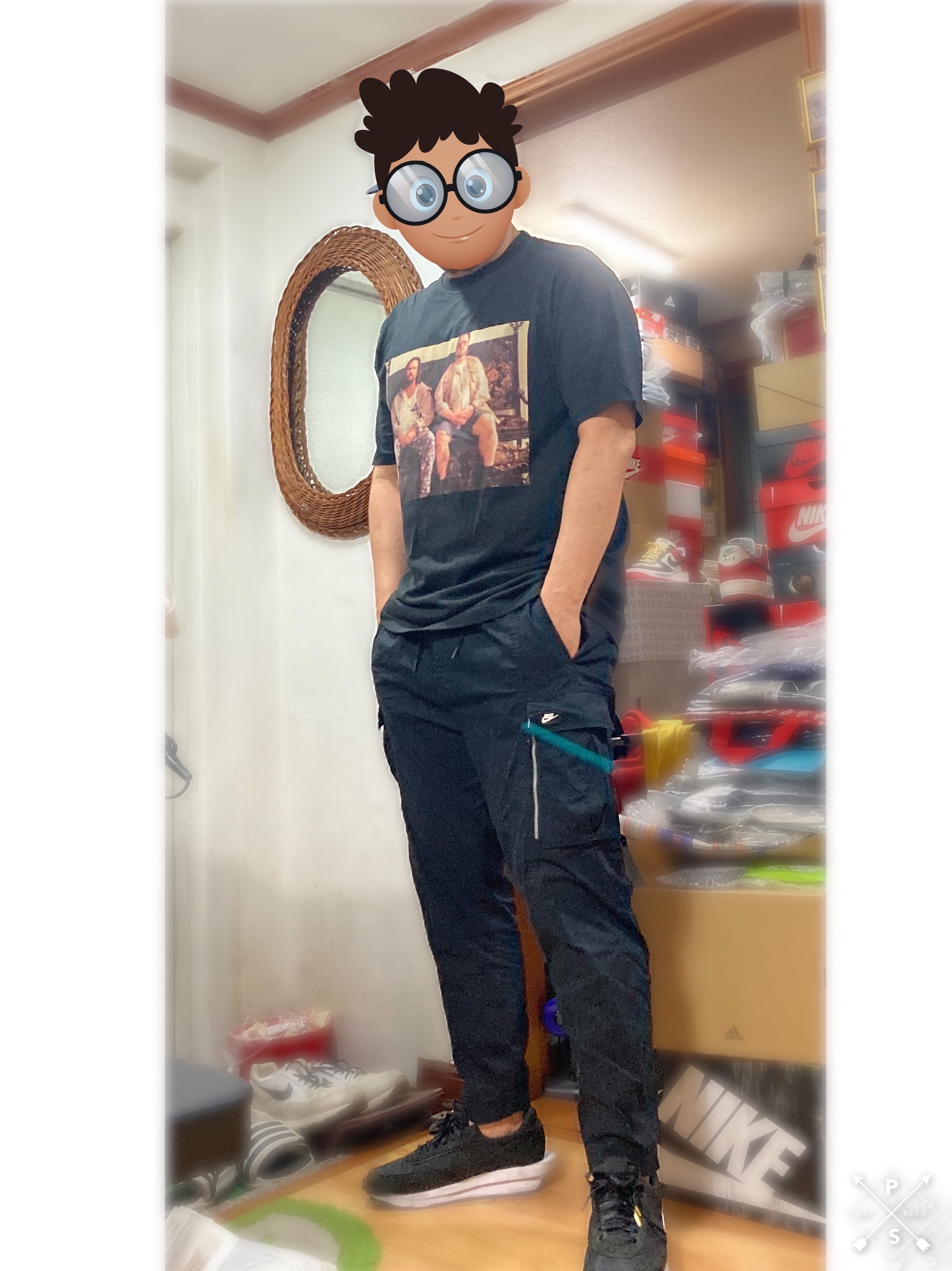 Palace Dude T-Shirt Black - 20FW, Nike x Sacai LDWaffle Black Nylon 착용 스타일