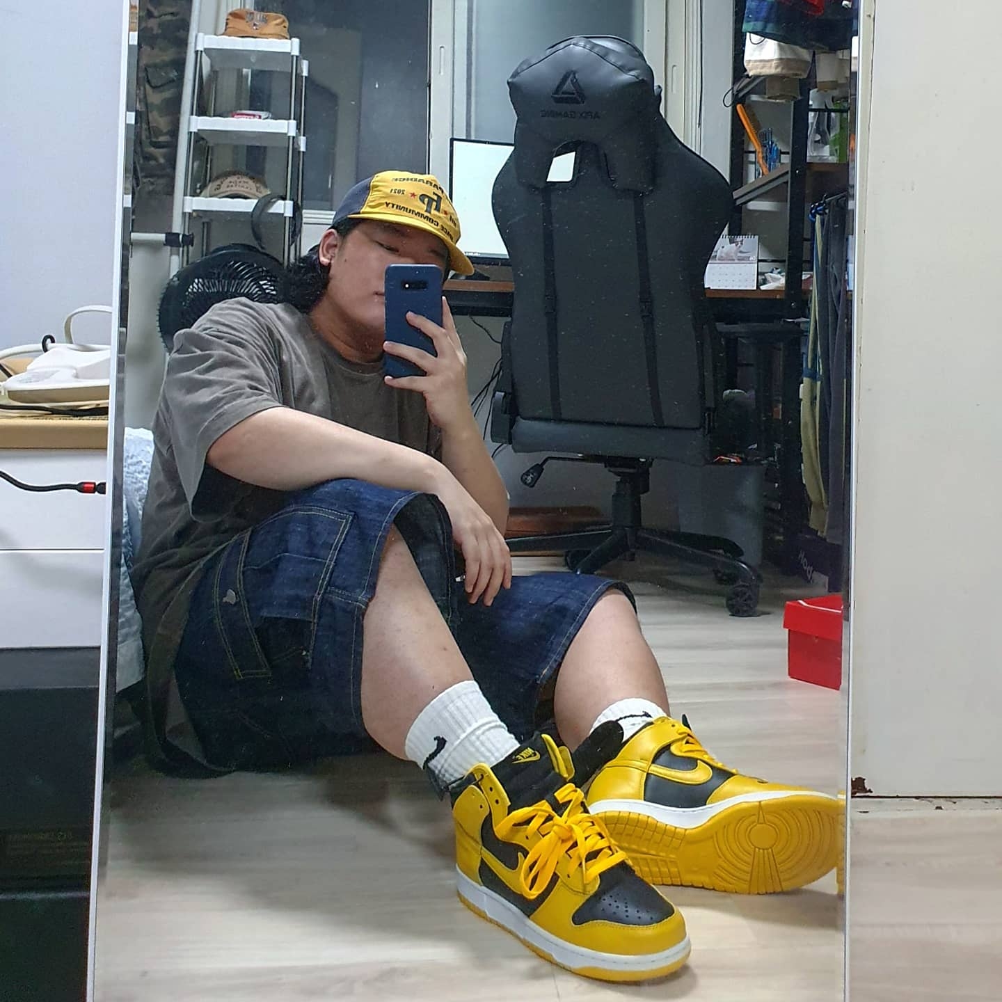 Nike Dunk High SP Varsity Maize 착용 스타일 - 1