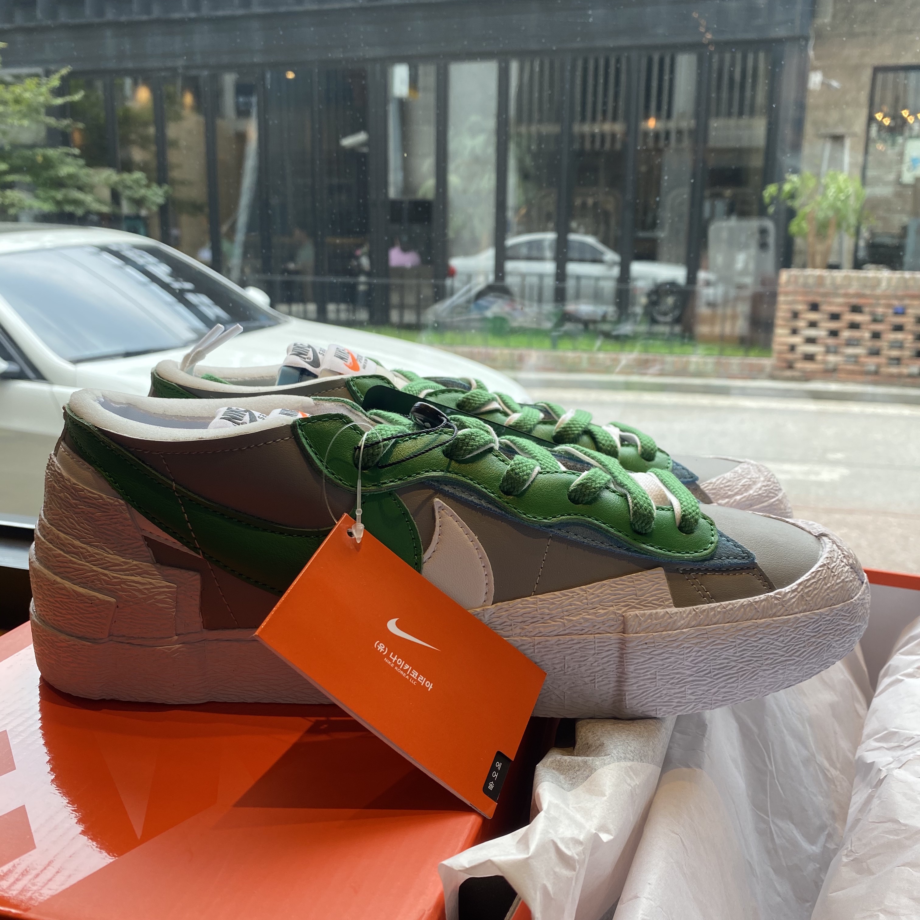 Nike x Sacai Blazer Low Classic Green 착용 스타일