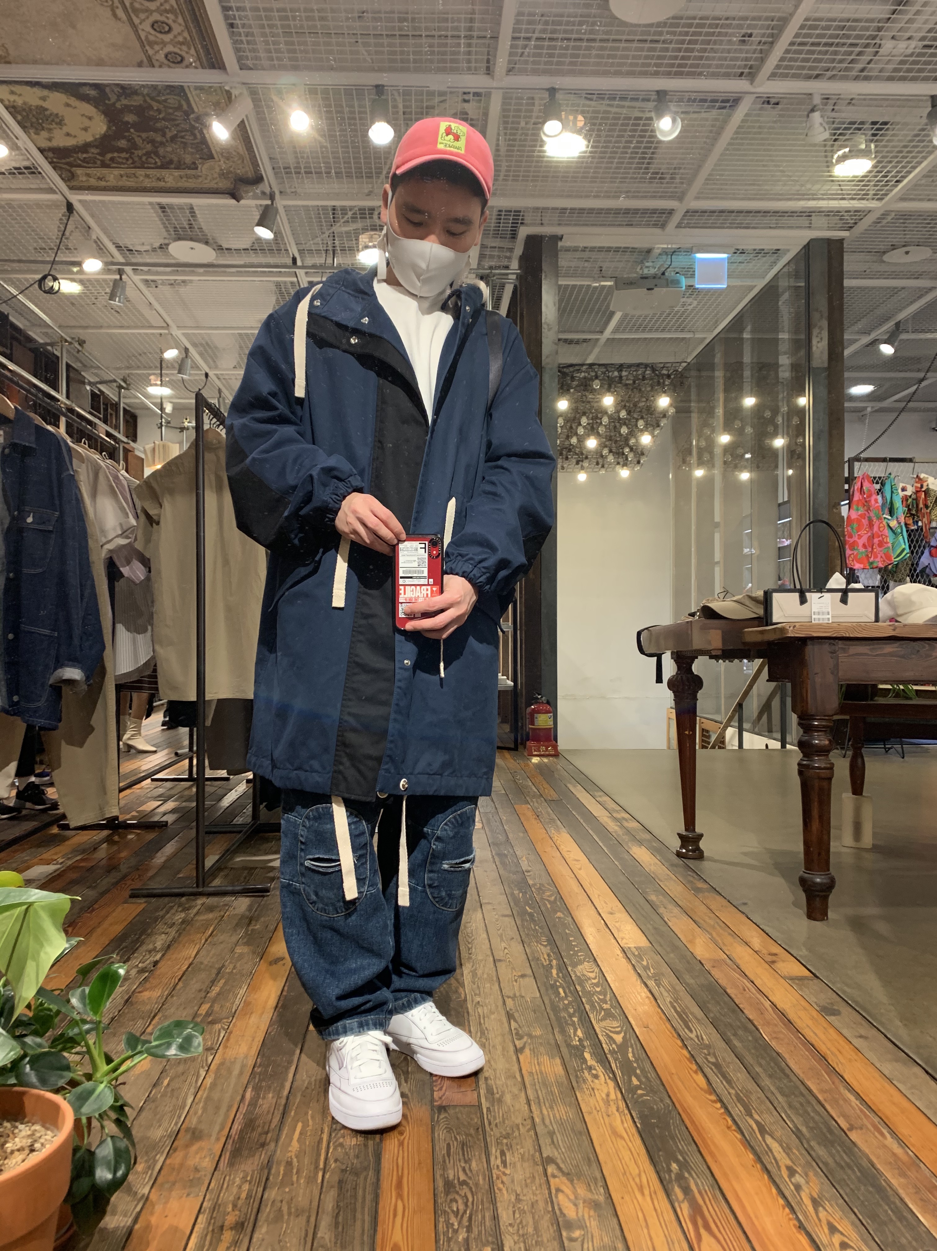 Reebok x Maison Margiela Club C TL White 착용 스타일