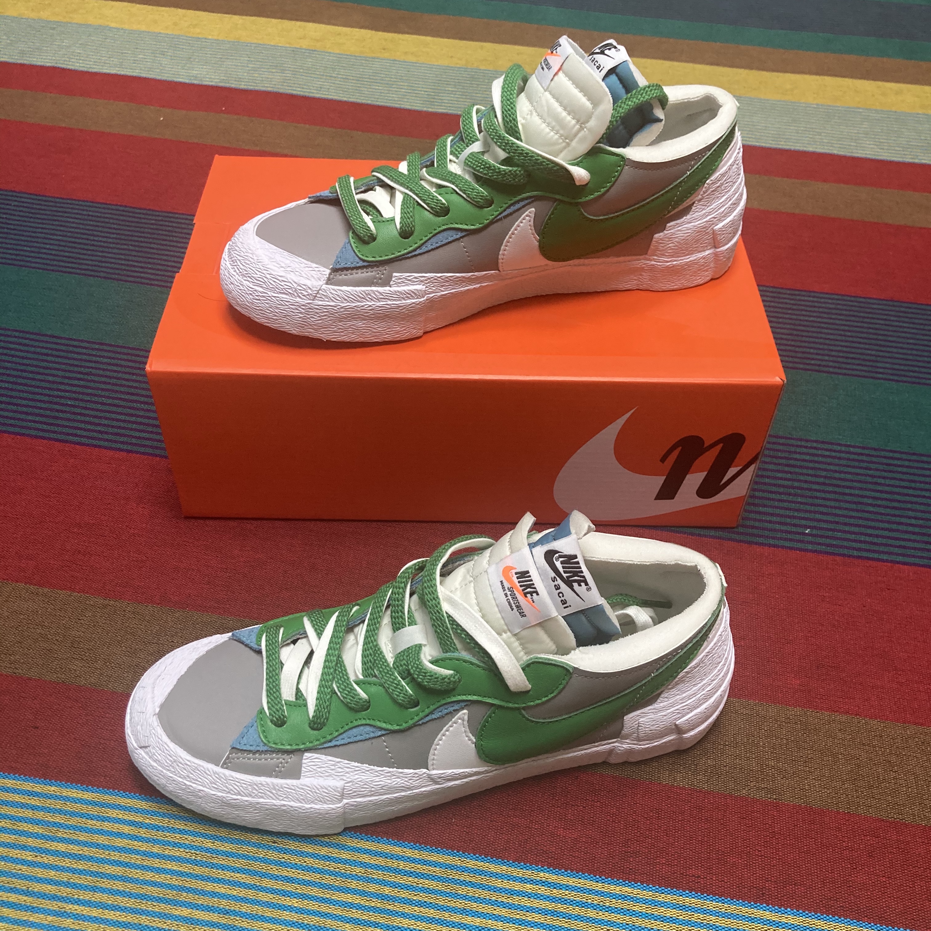 Nike x Sacai Blazer Low Classic Green 착용 스타일 - 1