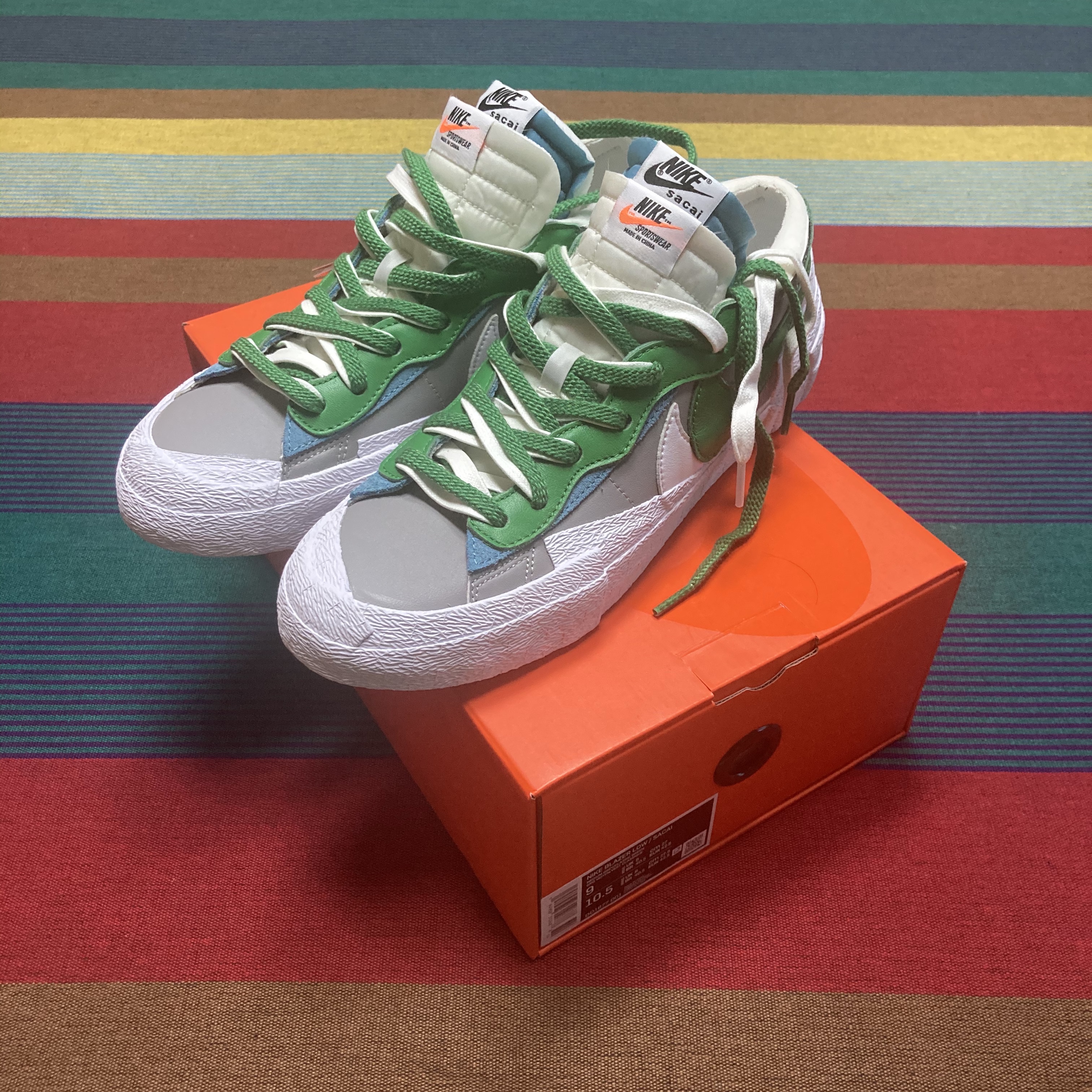 Nike x Sacai Blazer Low Classic Green 착용 스타일 - 2
