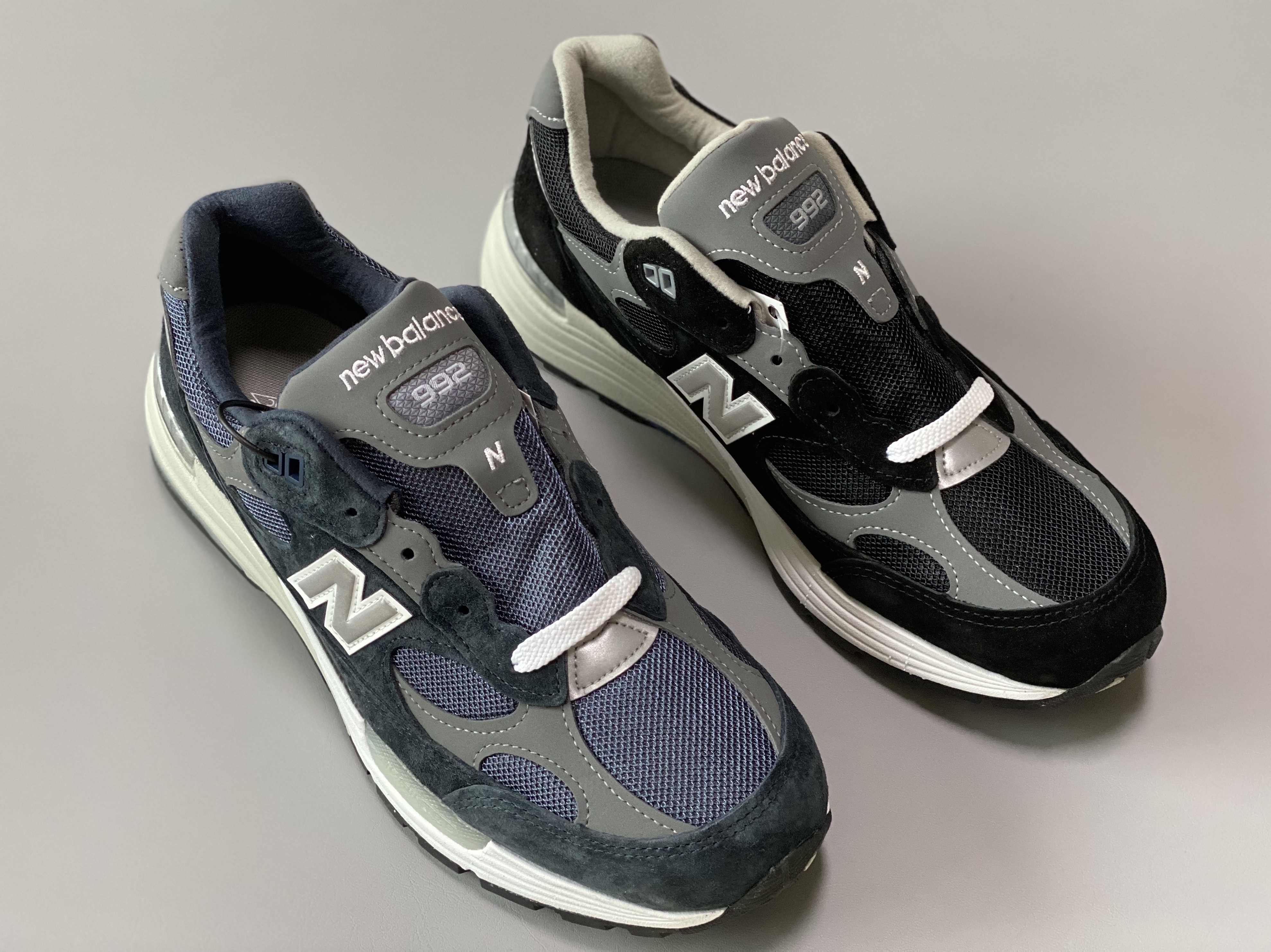 New Balance 992 Made in USA Black Grey, New Balance 992 Made in USA Navy 착용 스타일 - 5