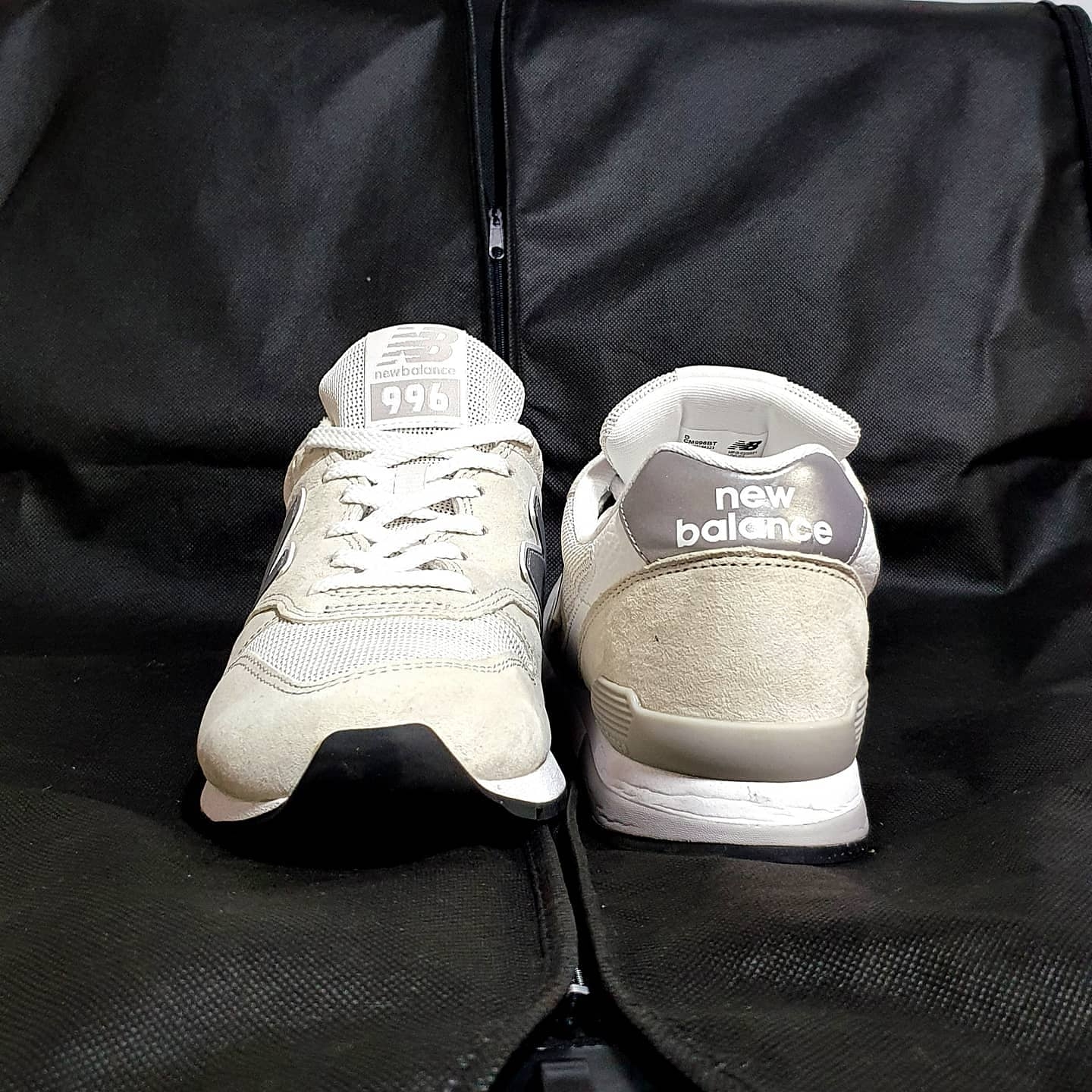New Balance 996 Ivory White 착용 스타일 - 4
