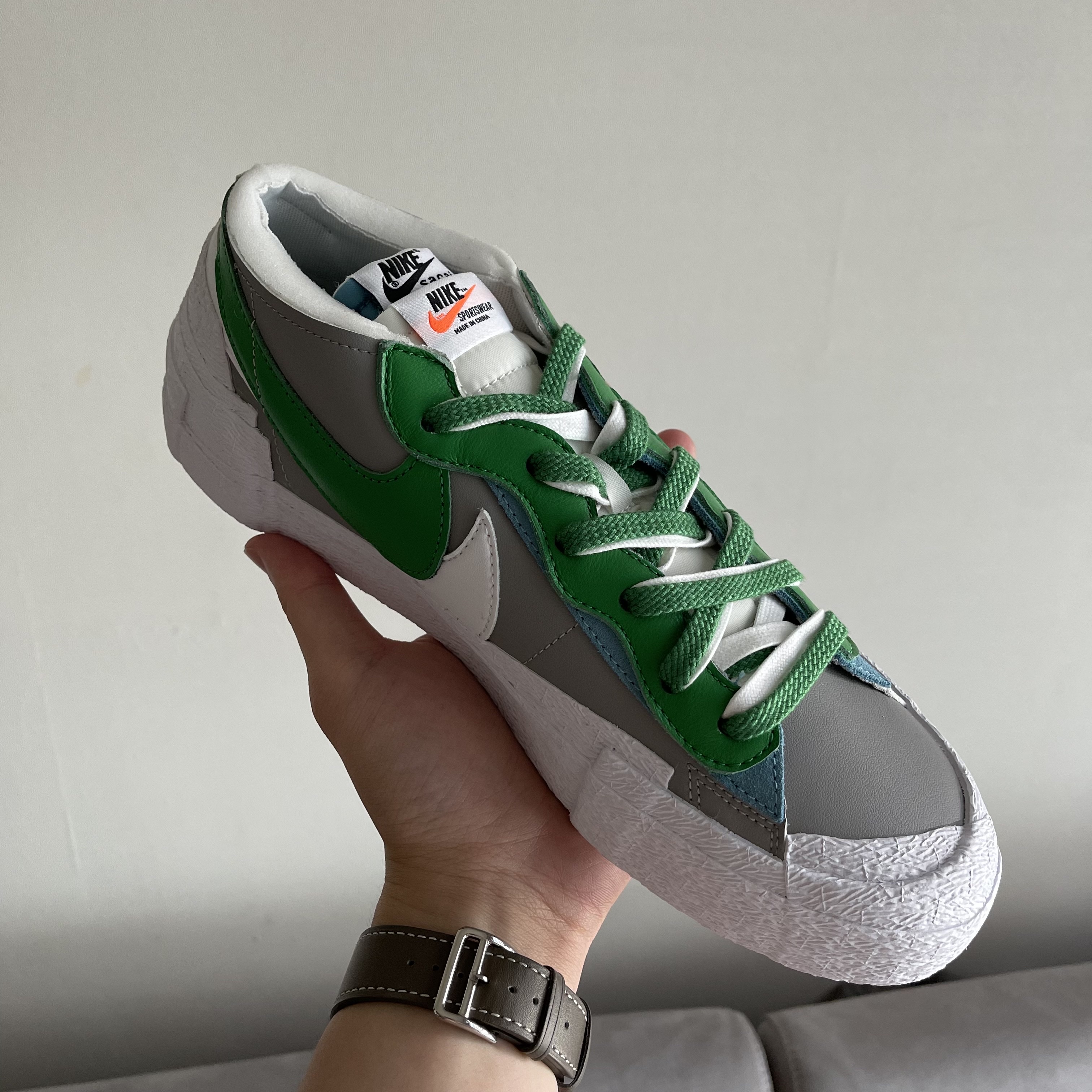 Nike x Sacai Blazer Low Classic Green 착용 스타일