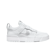 (W) Nike Dunk Low Disrupt White Metallic Silver