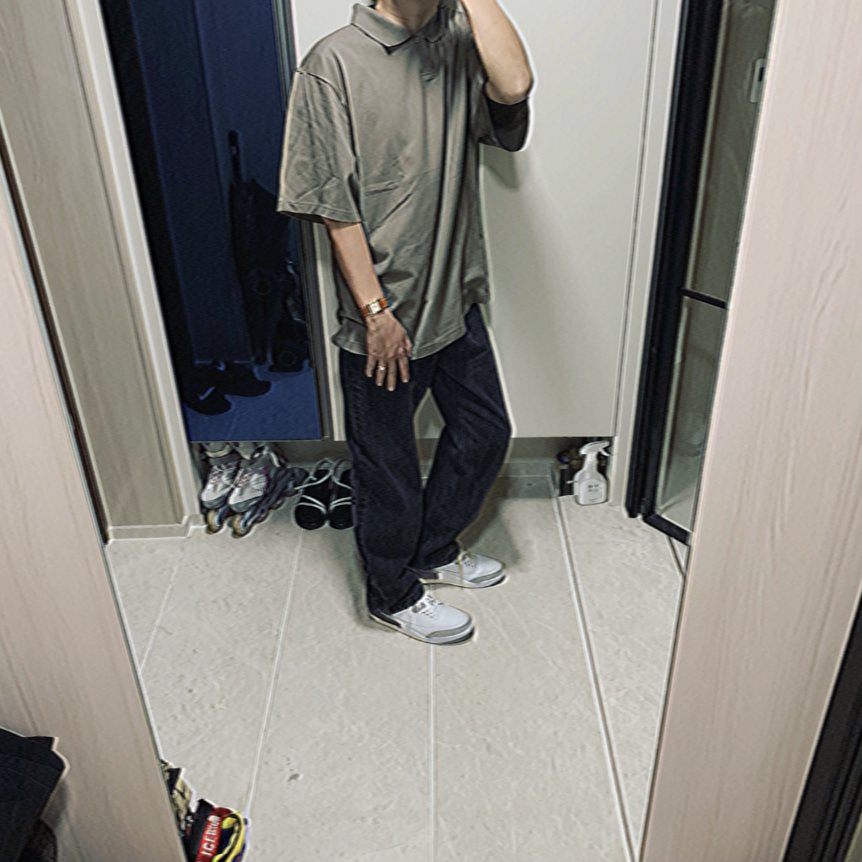 Essentials Short Sleeve Polo Taupe - 21SS, (W) Jordan 3 x A Ma Maniere Retro SP 착용 스타일 - 1
