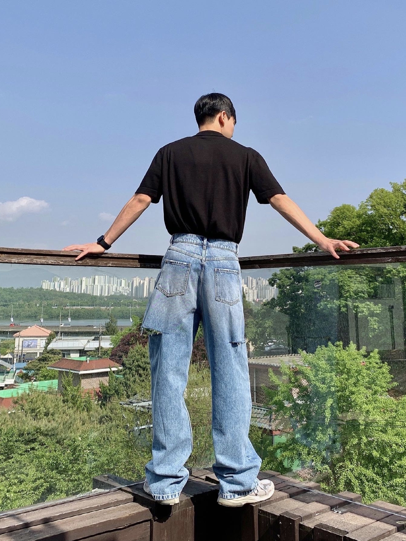 New Balance 992 Made in USA Grey - D Standard 착용 스타일 - 3