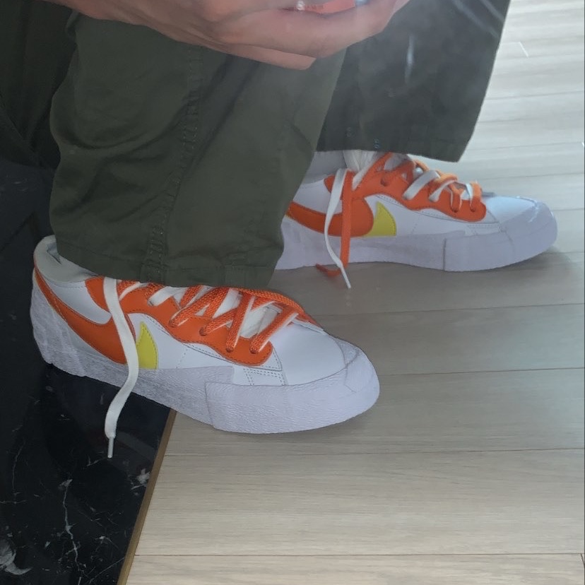 Nike x Sacai Blazer Low Magma Orange 착용 스타일