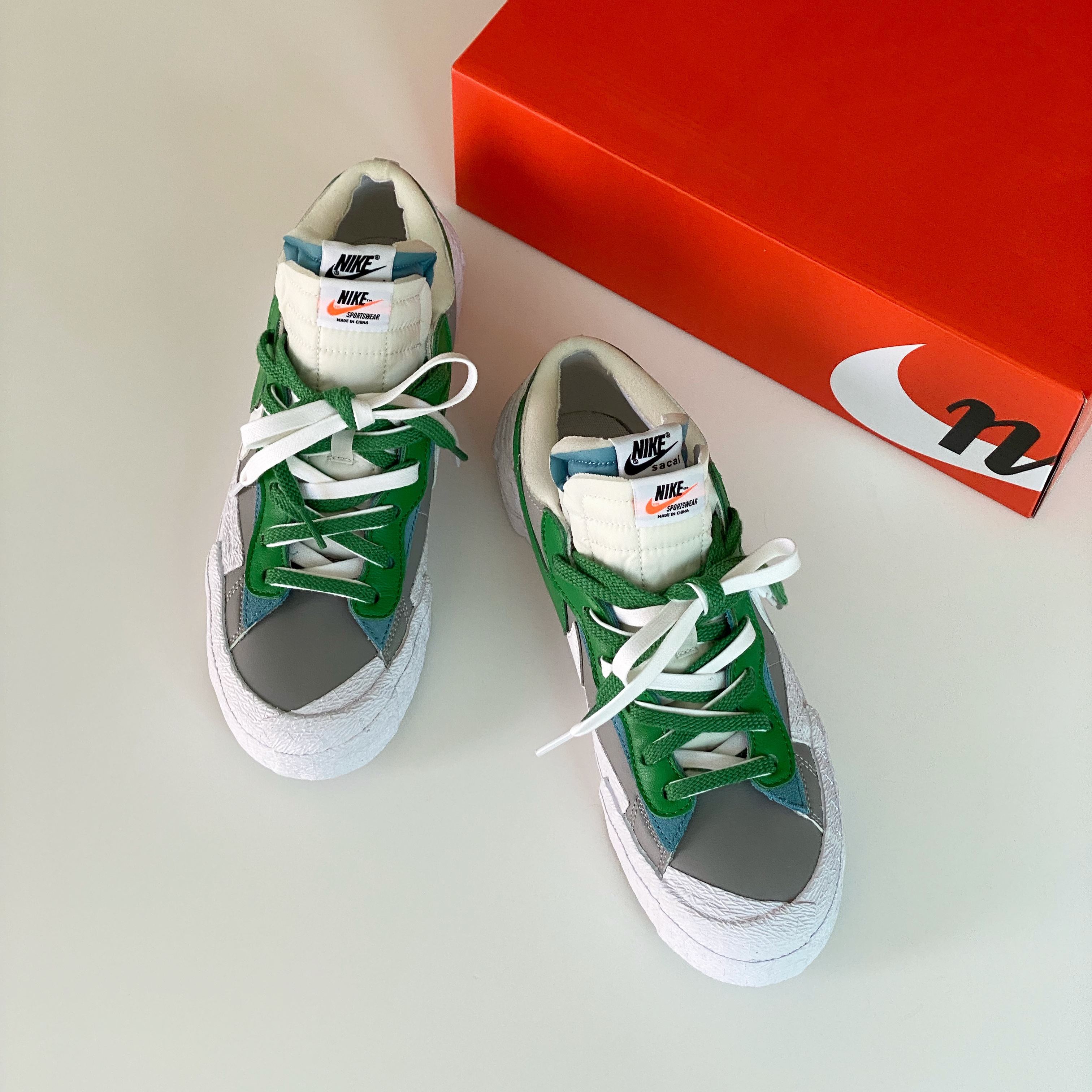 Nike x Sacai Blazer Low Classic Green 착용 스타일 - 2