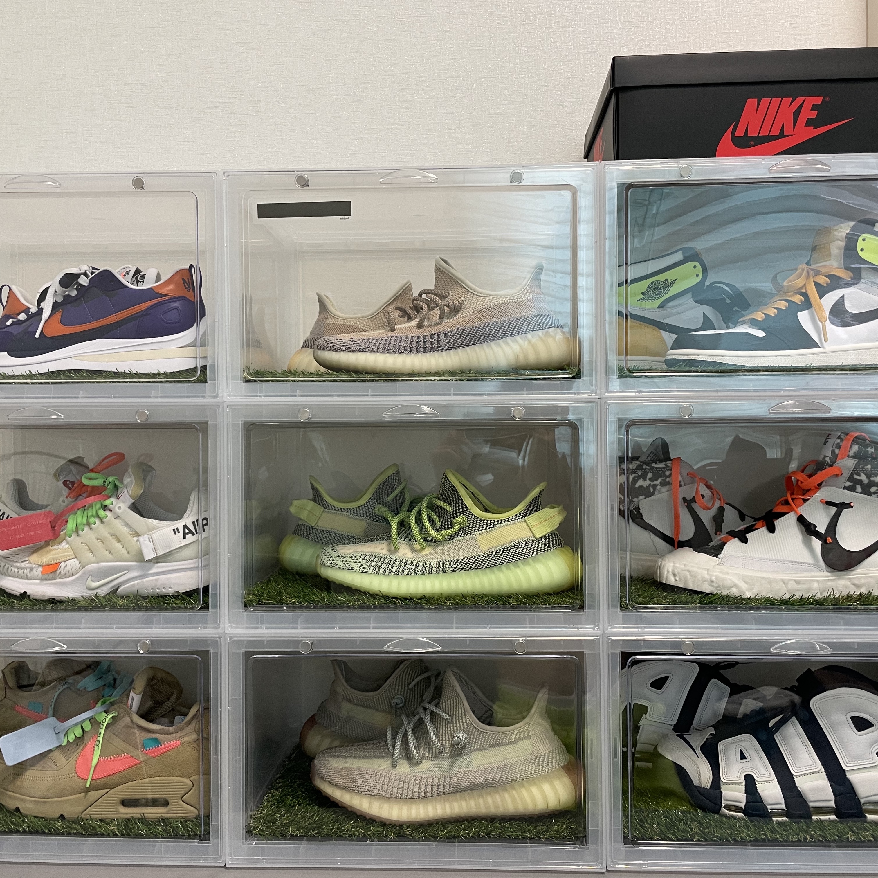 Nike x Sacai VaporWaffle Dark Iris, Nike x Off-White Air Presto White 착용 스타일