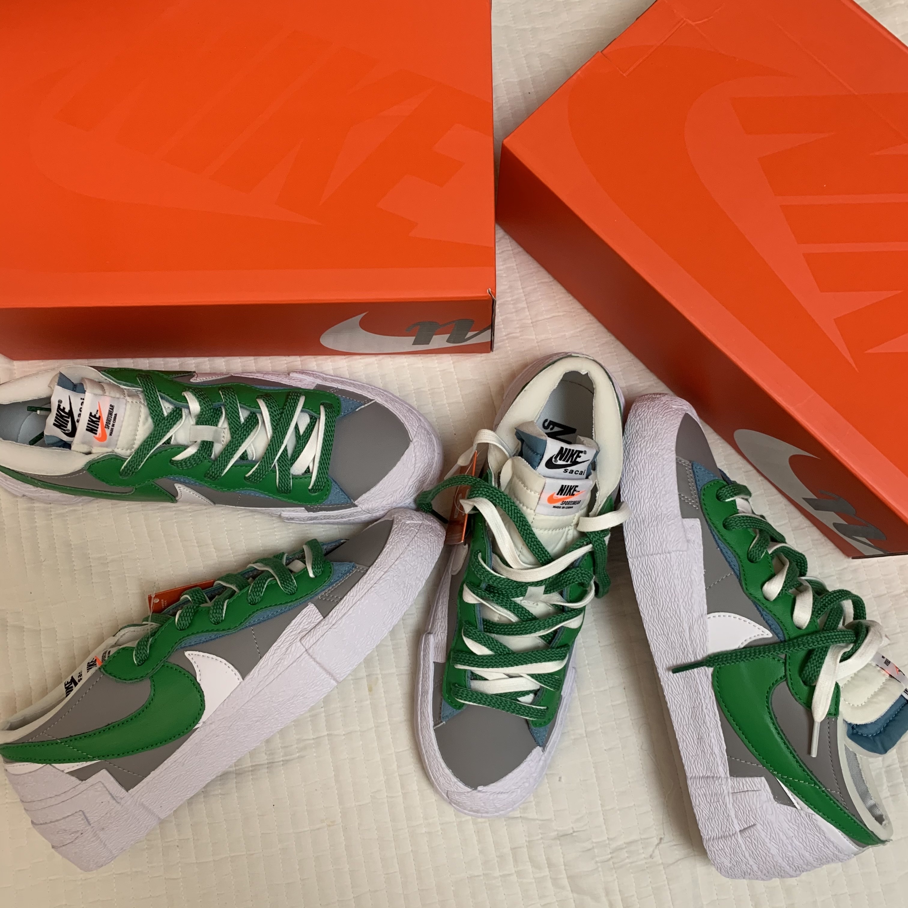 Nike x Sacai Blazer Low Classic Green 착용 스타일 - 1