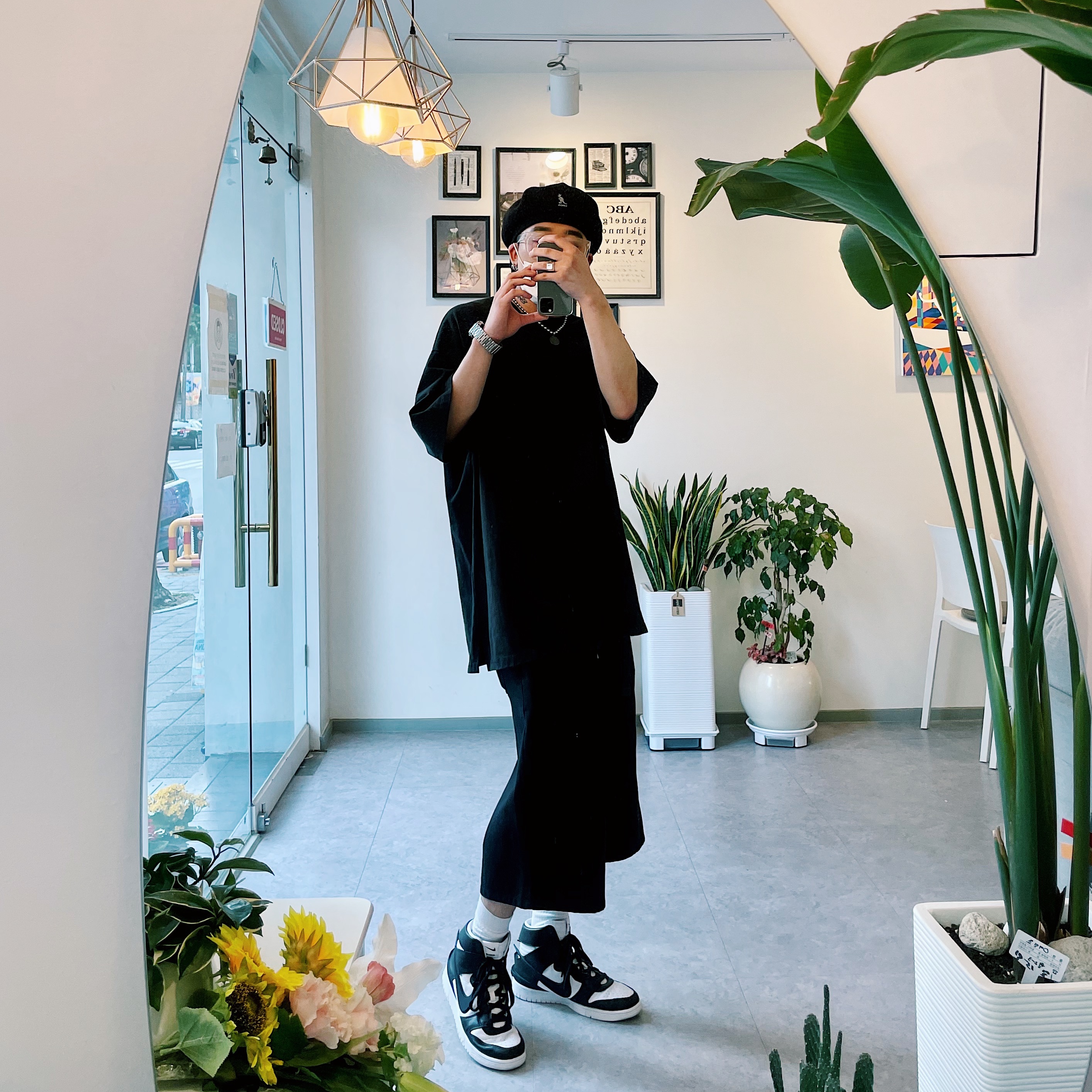 Nike x Ambush Dunk High Black 착용 스타일