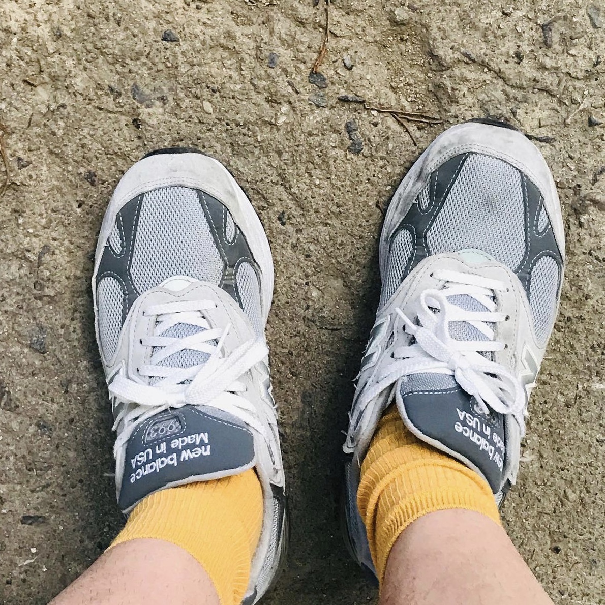 New Balance 993 Made in USA Grey - D Standard 착용 스타일