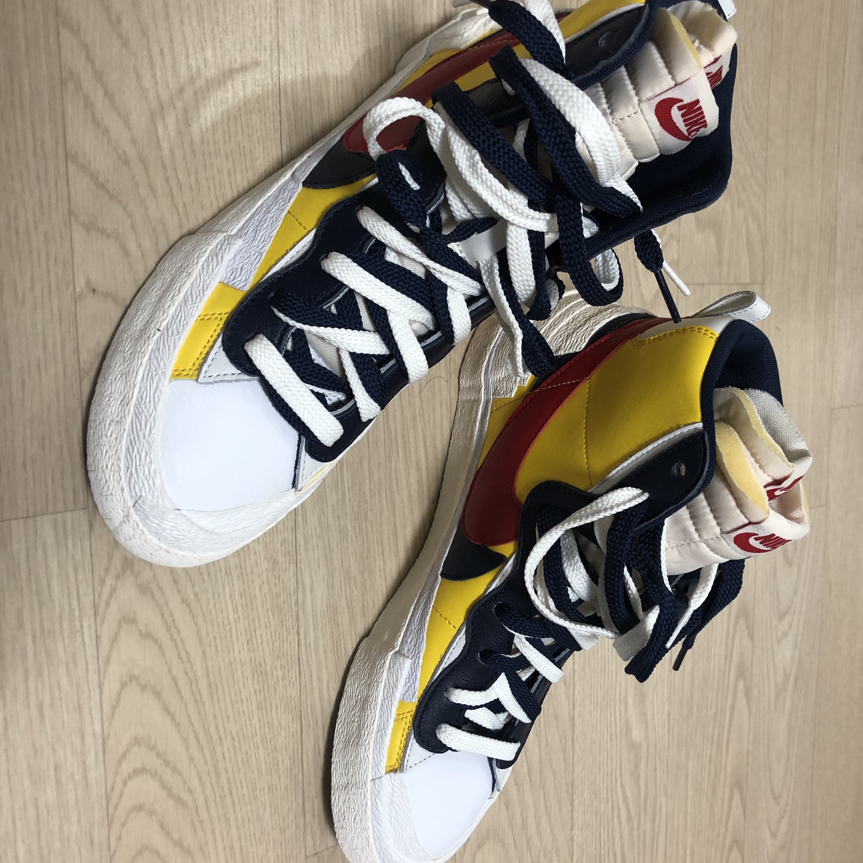Nike x Sacai Blazer Mid Snow Beach 착용 스타일 - 1