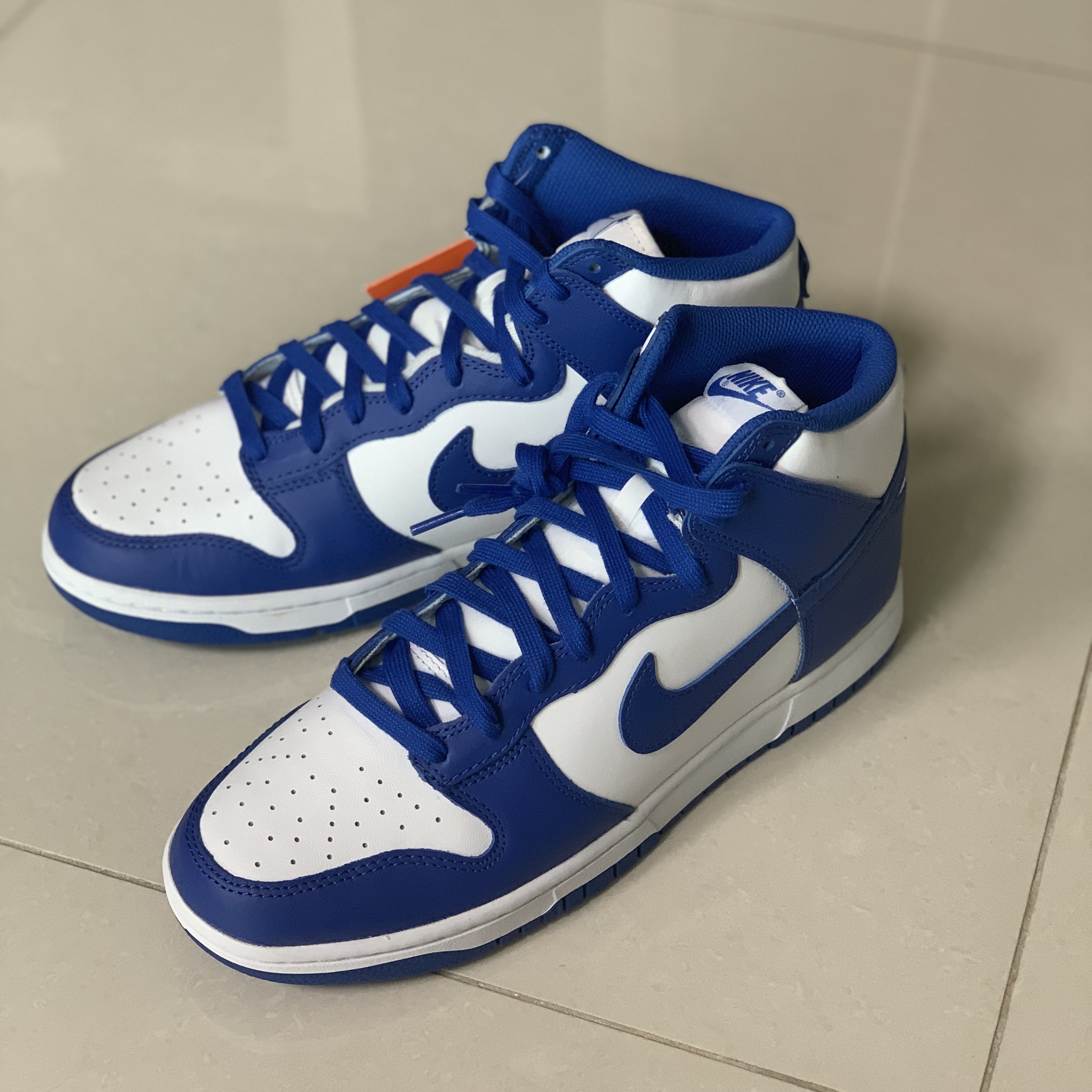 Nike Dunk High Retro Game Royal 착용 스타일 - 1