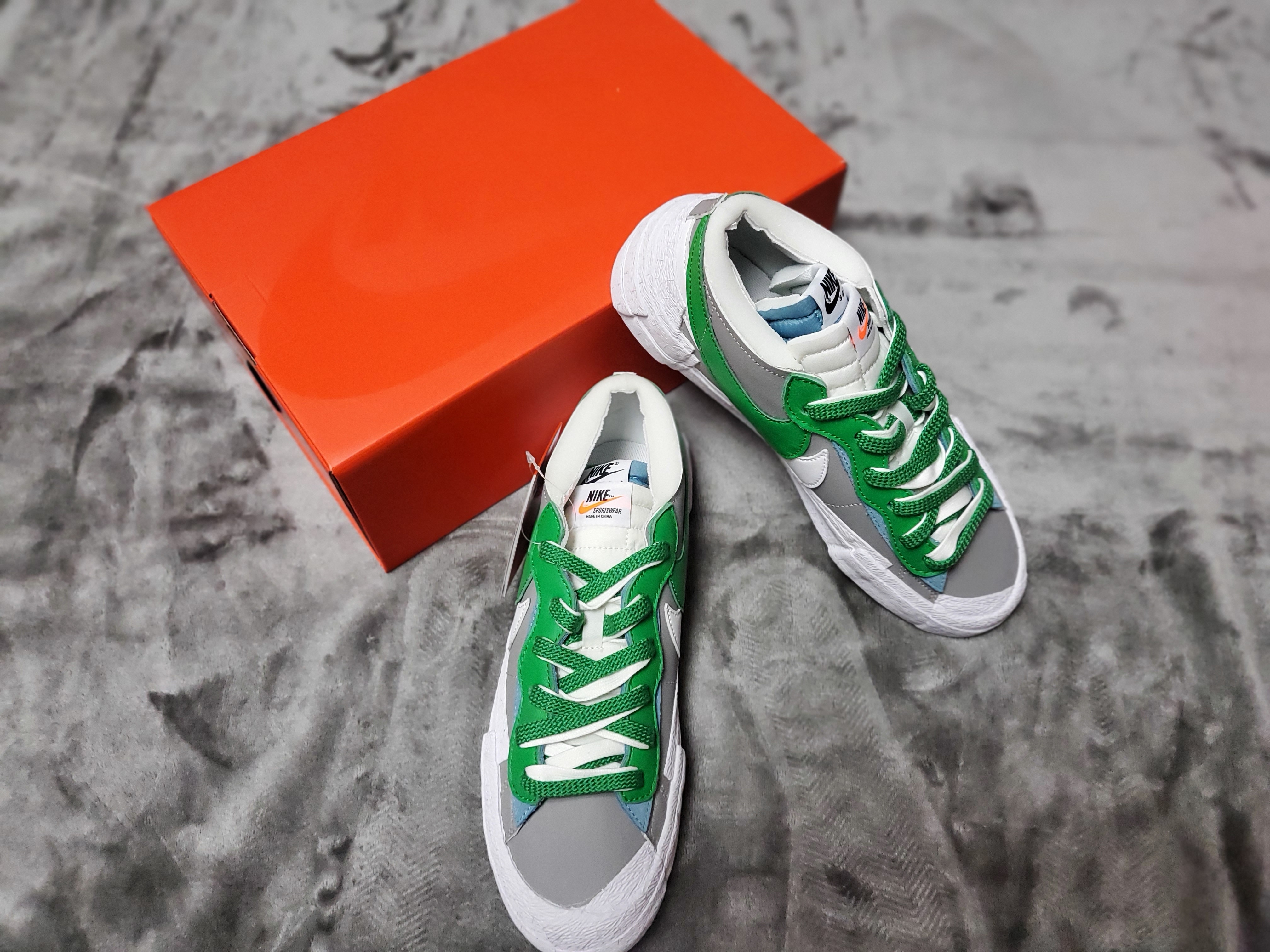 Nike x Sacai Blazer Low Classic Green, Nike x Sacai Blazer Low Magma Orange 착용 스타일 - 3