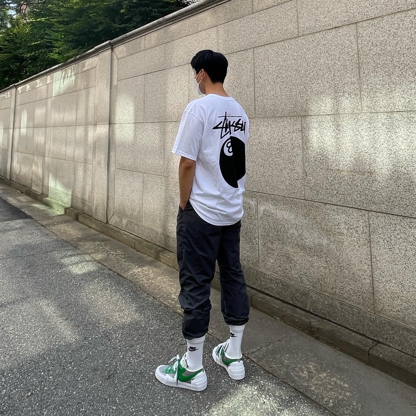 Nike x Sacai Blazer Low Classic Green 착용 스타일 - 2