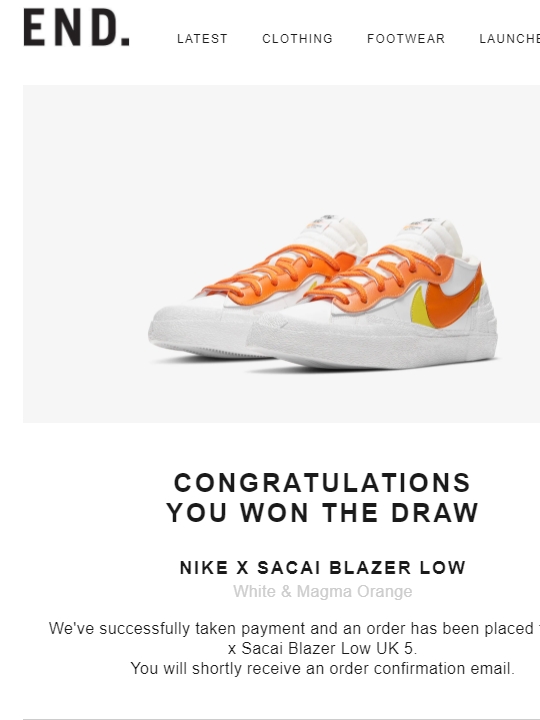 Nike x Sacai Blazer Low Magma Orange 착용 스타일 - 2