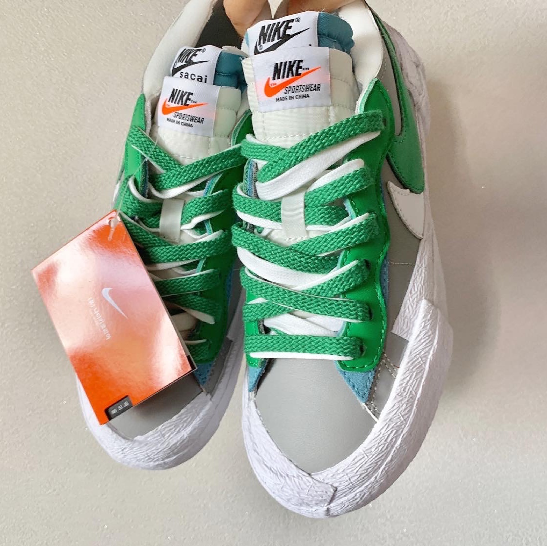 Nike x Sacai Blazer Low Classic Green 착용 스타일 - 1