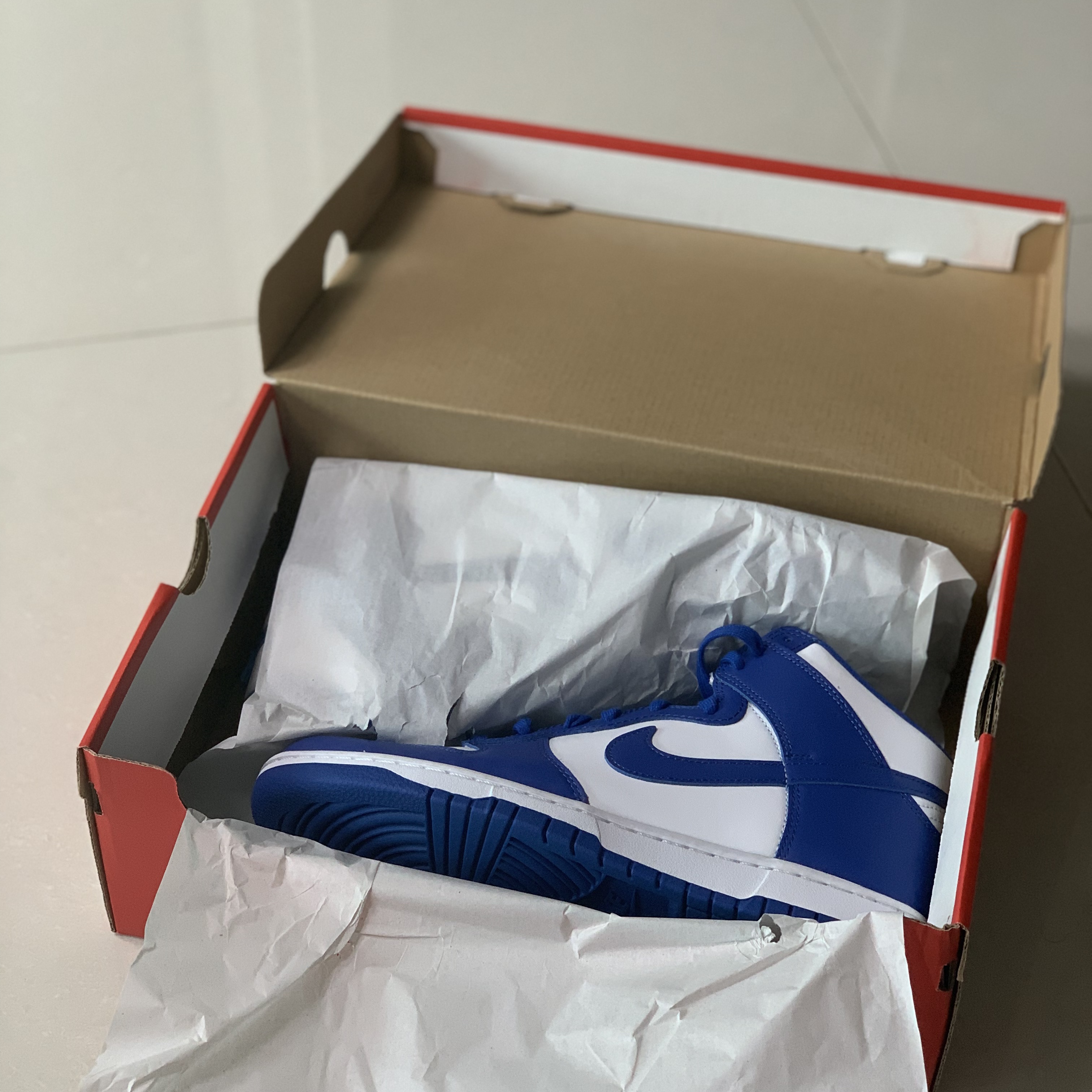 Nike Dunk High Retro Game Royal 착용 스타일 - 3