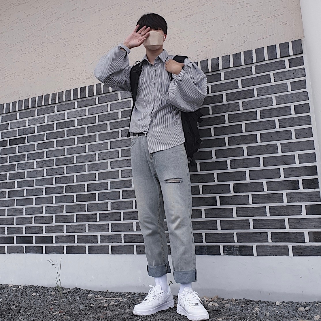 Nike Air Force 1 '07 Low White 착용 스타일