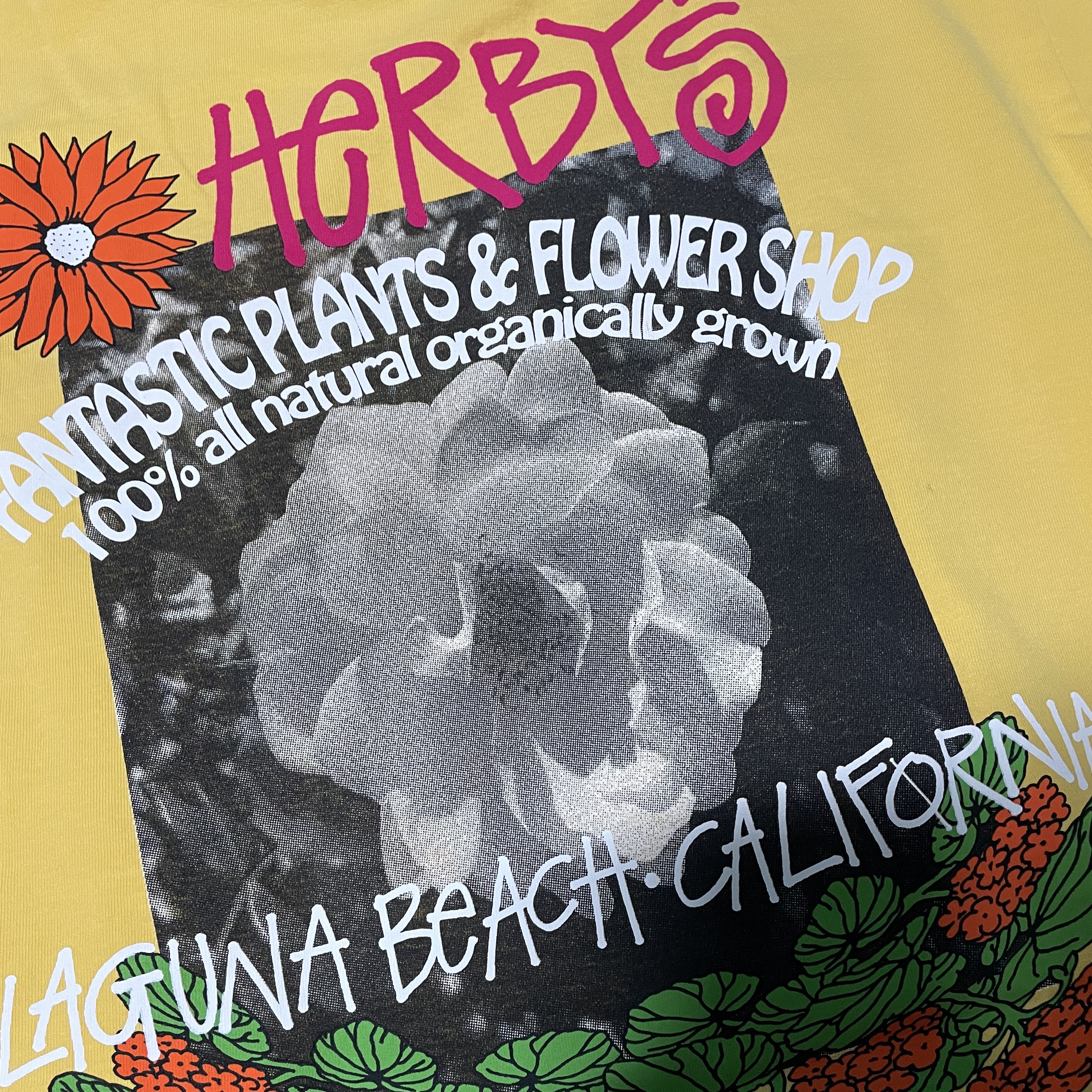 Stussy Herby's Dyed T-Shirt Natural 착용 스타일 - 1