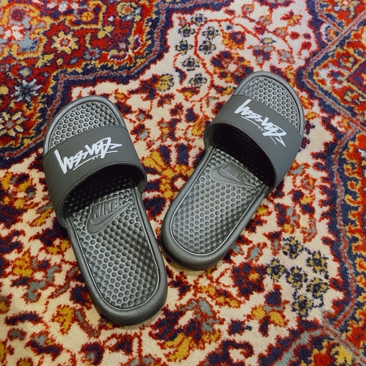 Nike x Stussy Benassi Slide Off Noir 착용 스타일