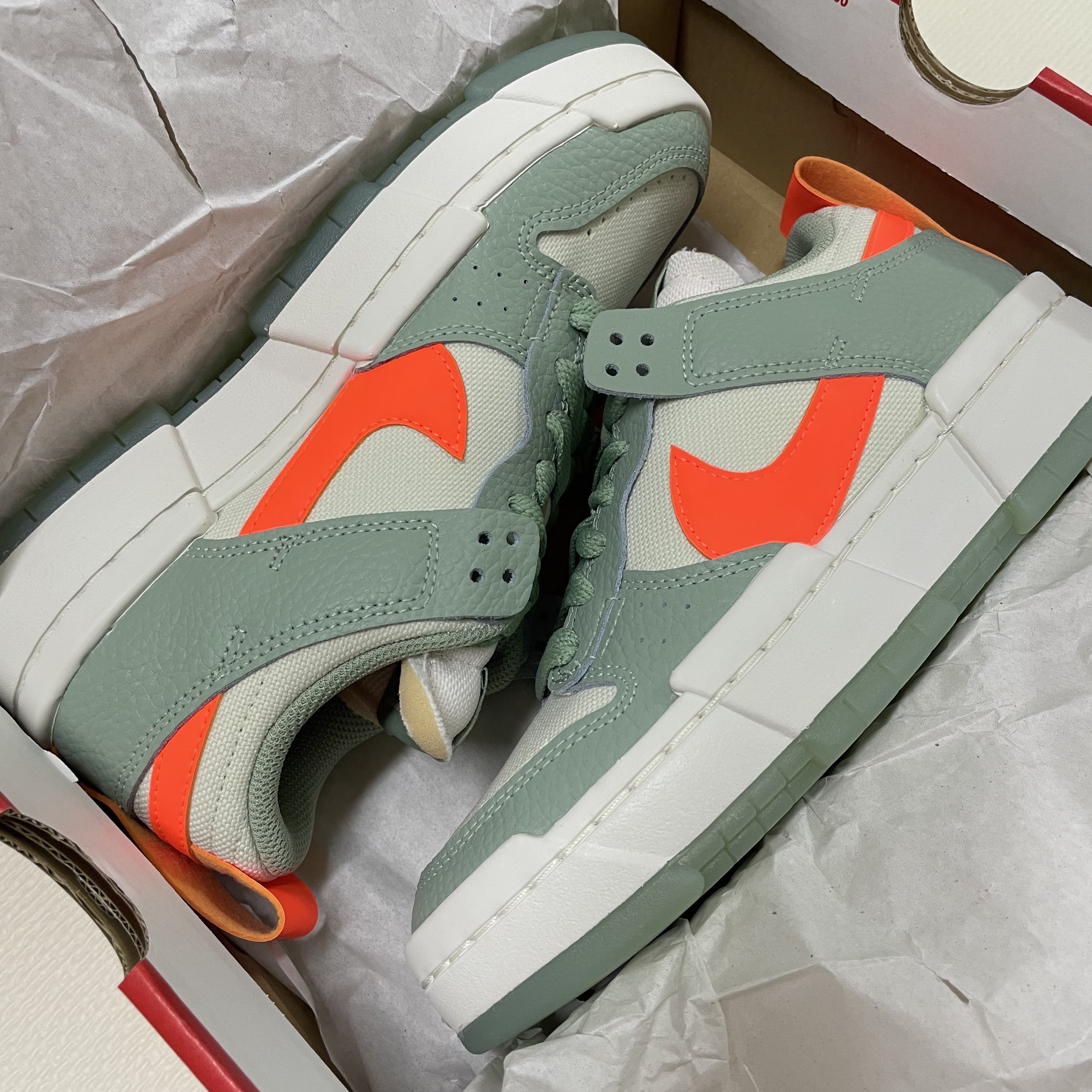 (W) Nike Dunk Low Disrupt Sea Glass 착용 스타일 - 1