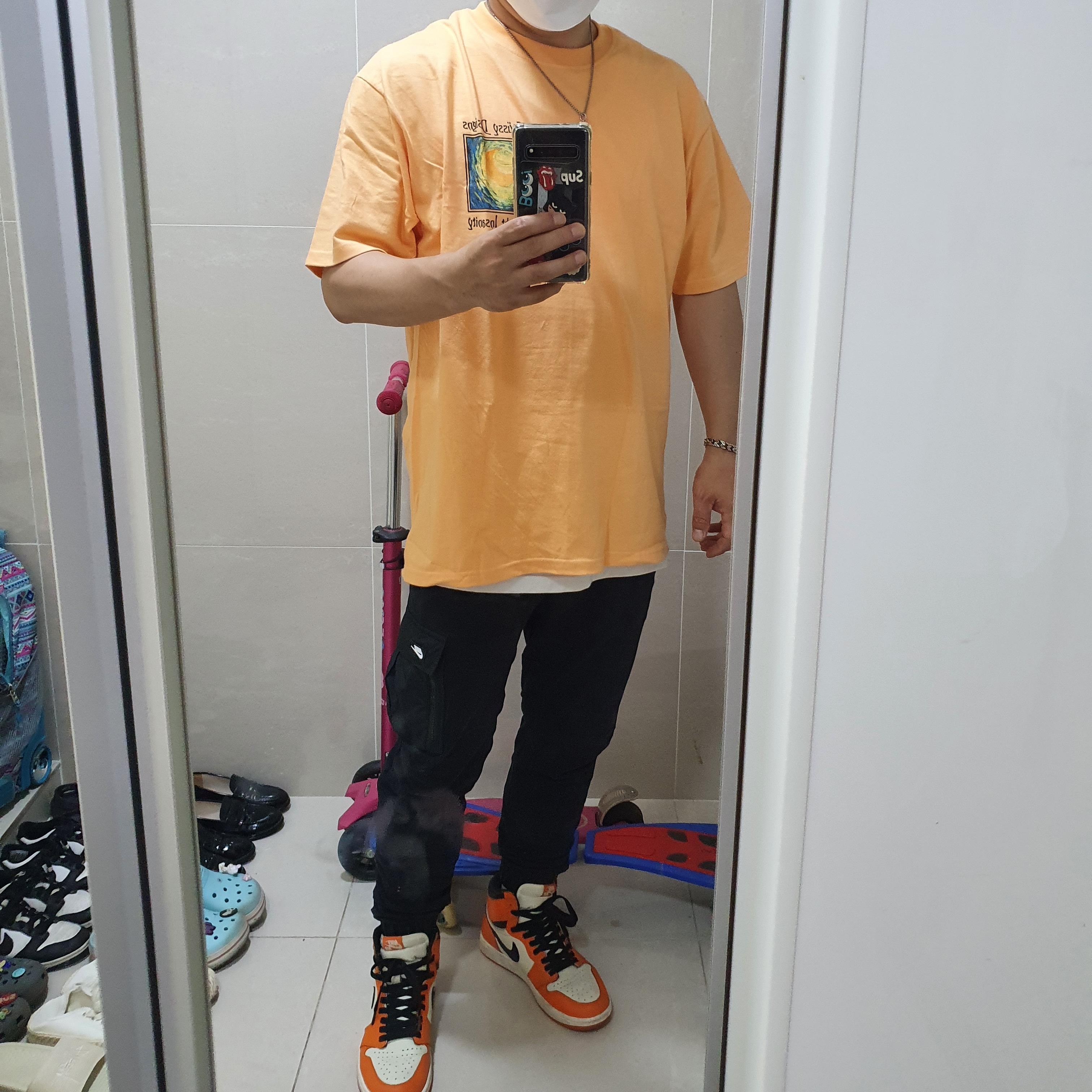 Jordan 1 Retro High OG Reverse Shattered Backboard 착용 스타일