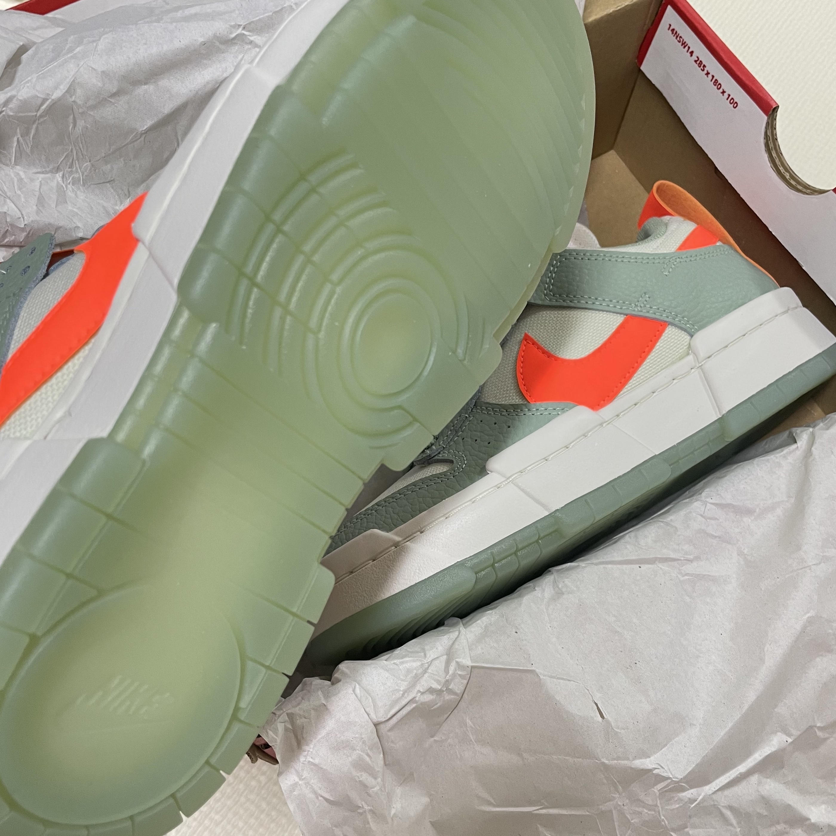 (W) Nike Dunk Low Disrupt Sea Glass 착용 스타일 - 2