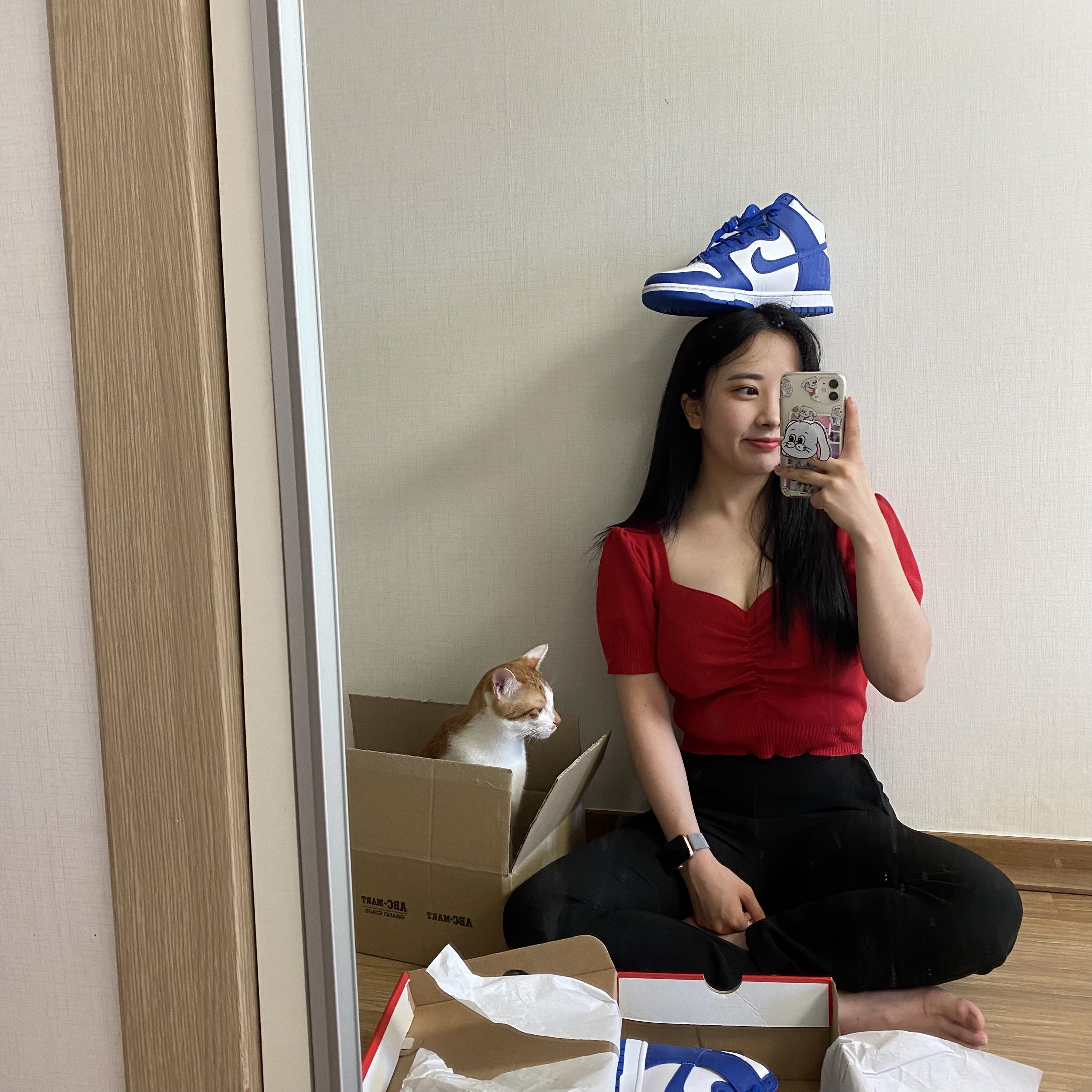 Nike Dunk High Retro Game Royal 착용 스타일