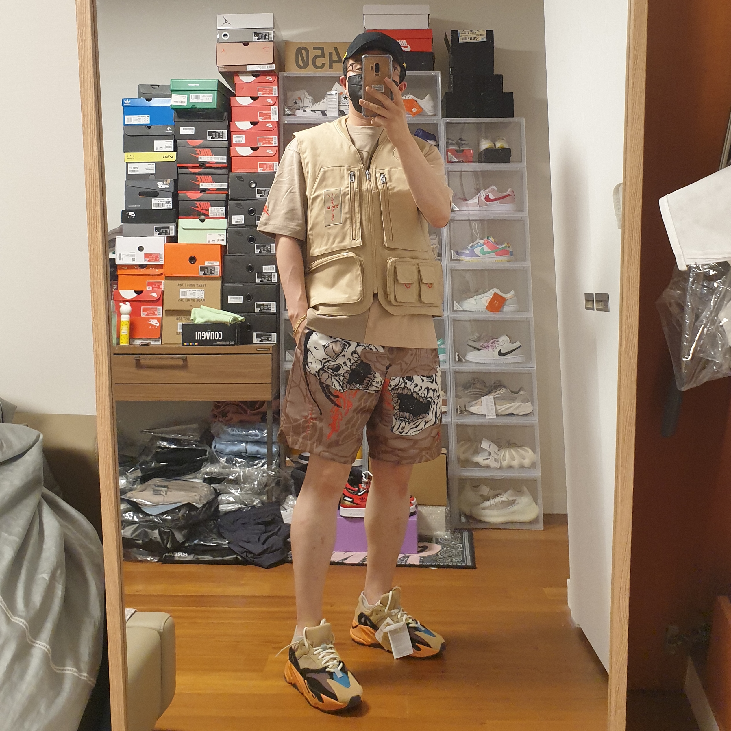 Jordan x Travis Scott S/S Top - Asia, Jordan x Travis Scott Utility Vest - Asia 착용 스타일 - 5