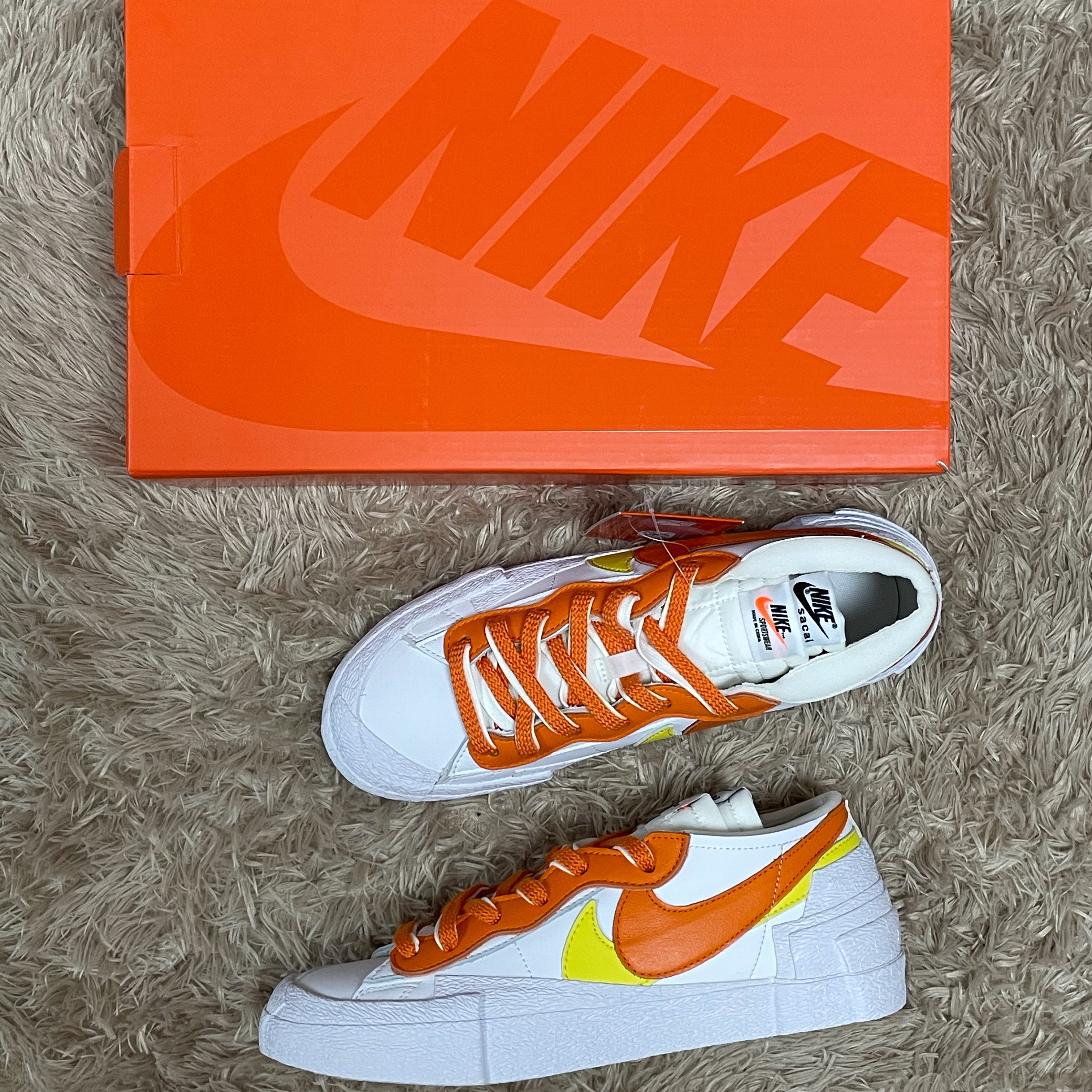Nike x Sacai Blazer Low Magma Orange 착용 스타일
