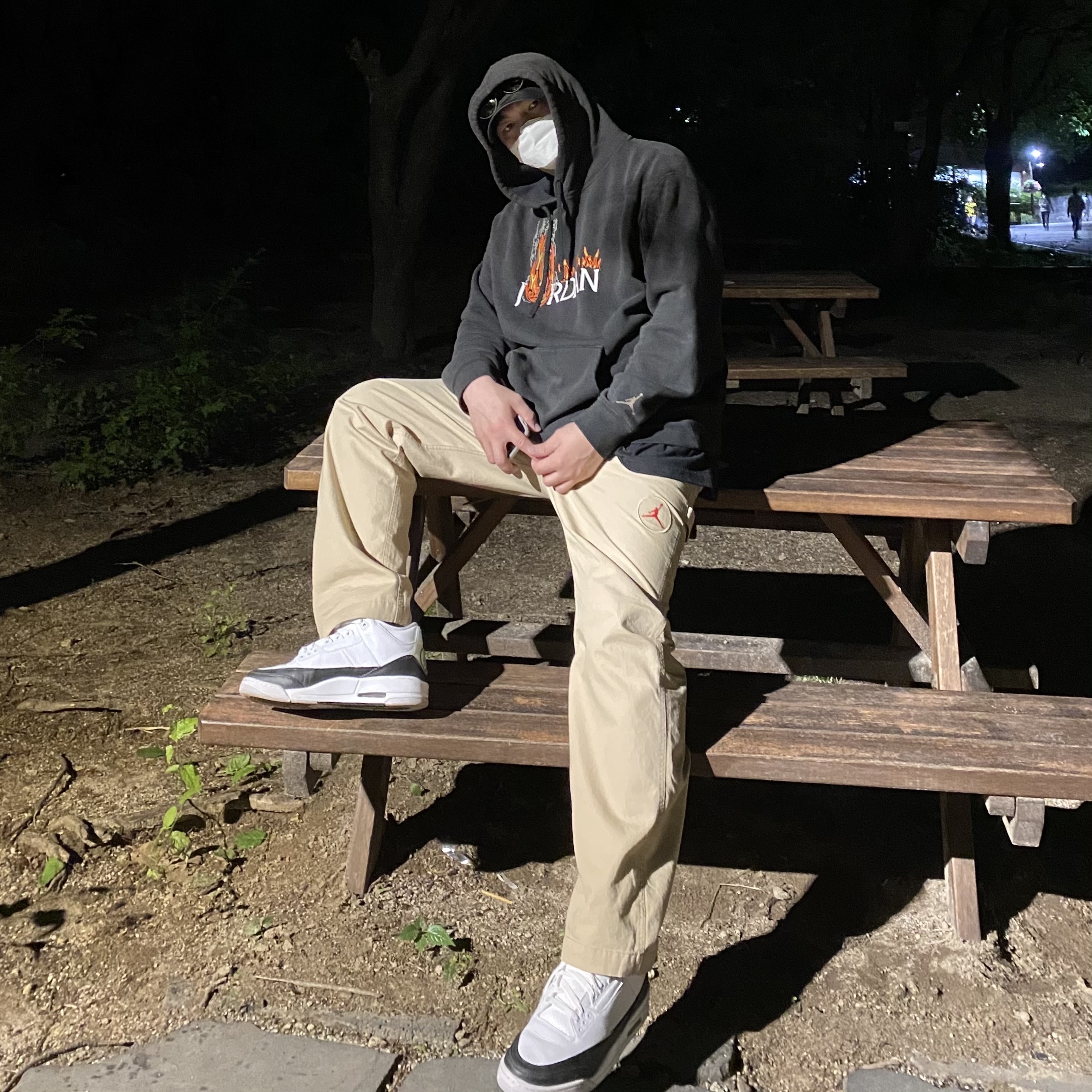 Jordan 3 x Fragment Retro SP White Black, Jordan x Travis Scott Canvas Pants - US/EU 착용 스타일